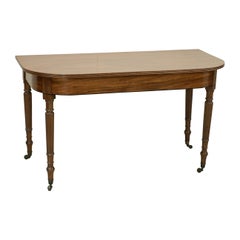 Antique Dining Table, D-End Drop Leaf Side and Centre Table