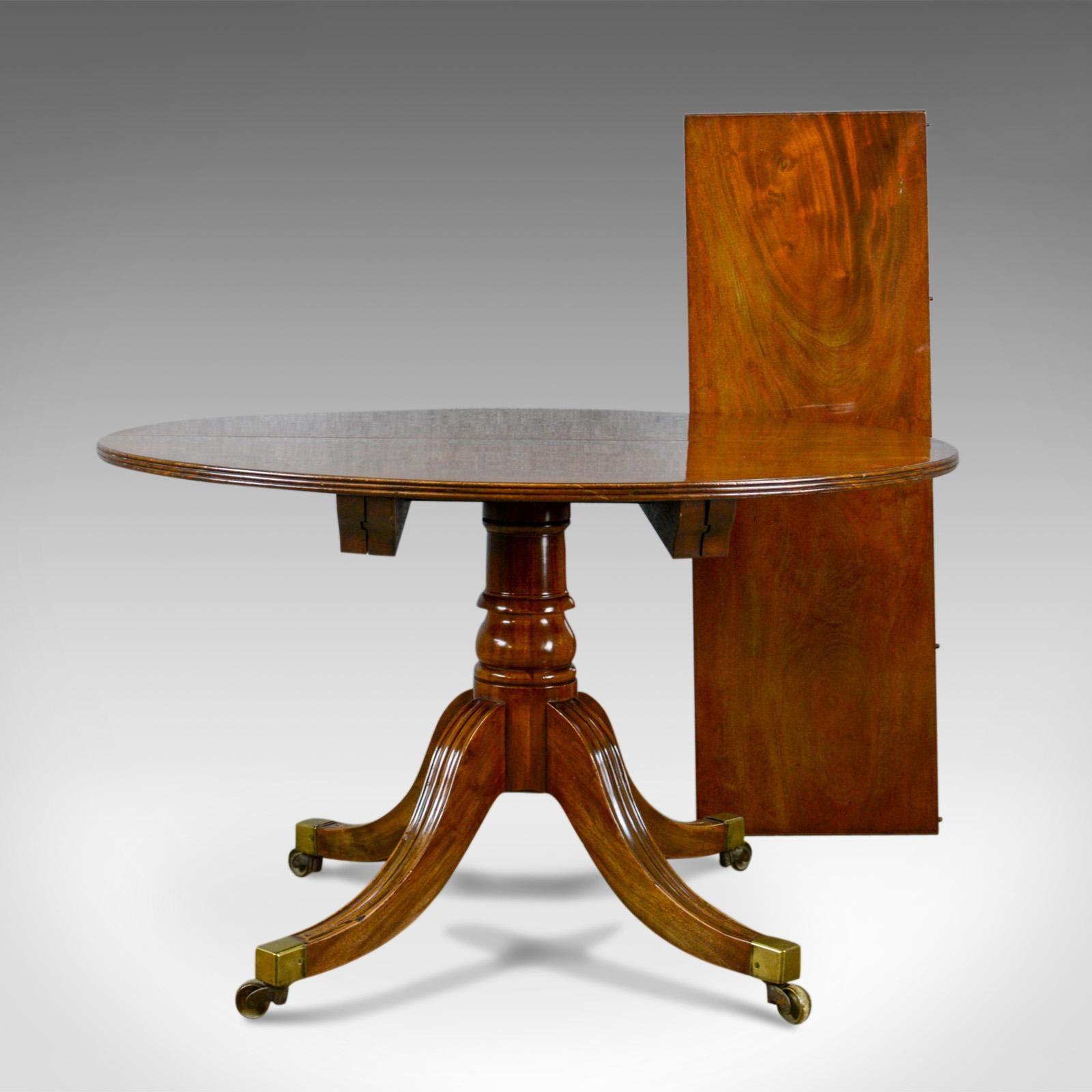 Antique Dining Table, English, Mahogany, Seats 4-6, Extending, Regency 2