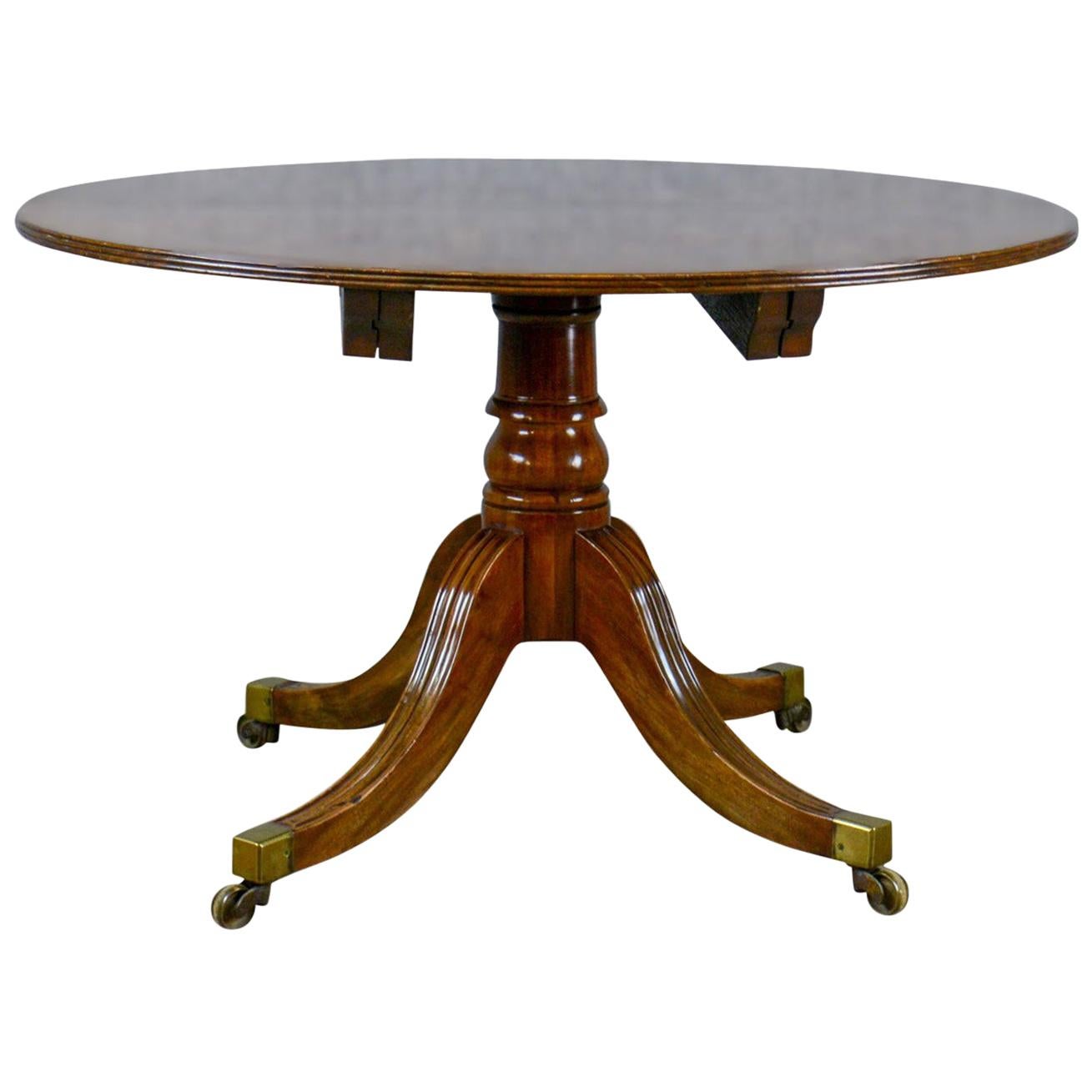 Antique Dining Table, English, Mahogany, Seats 4-6, Extending, Regency