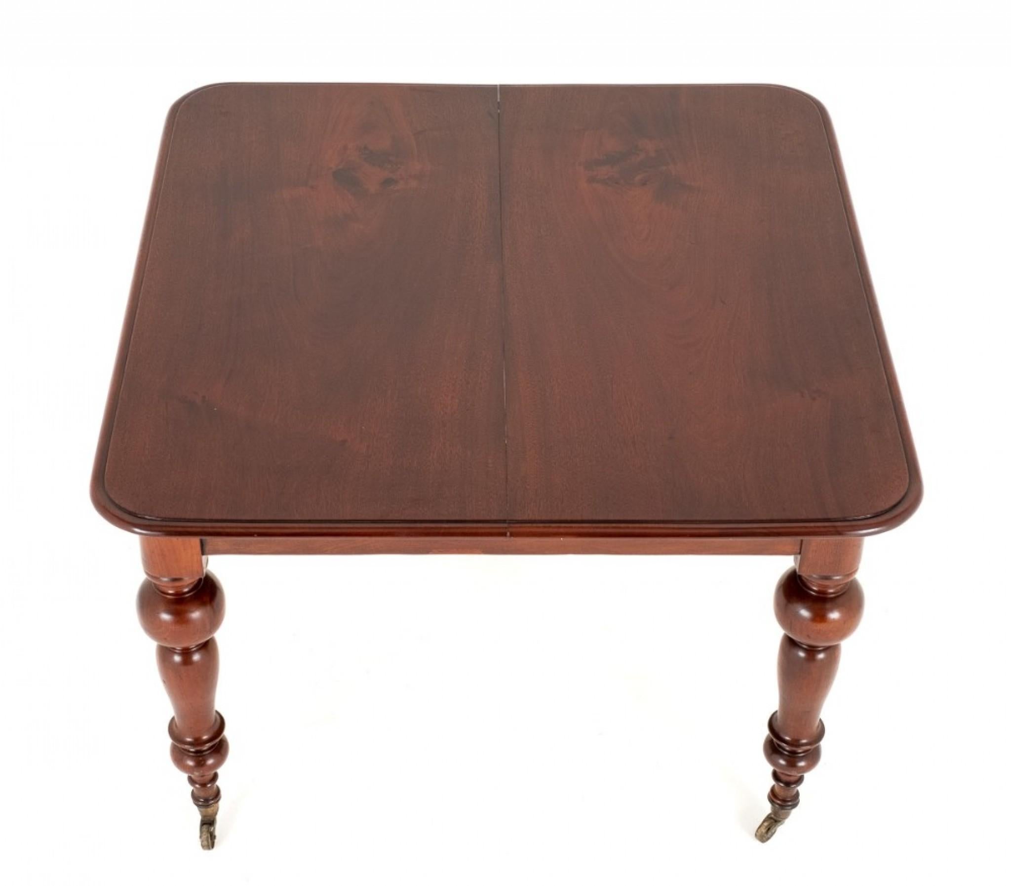 Antique Dining Table Extending Victorian Mahogany 1870 For Sale 6