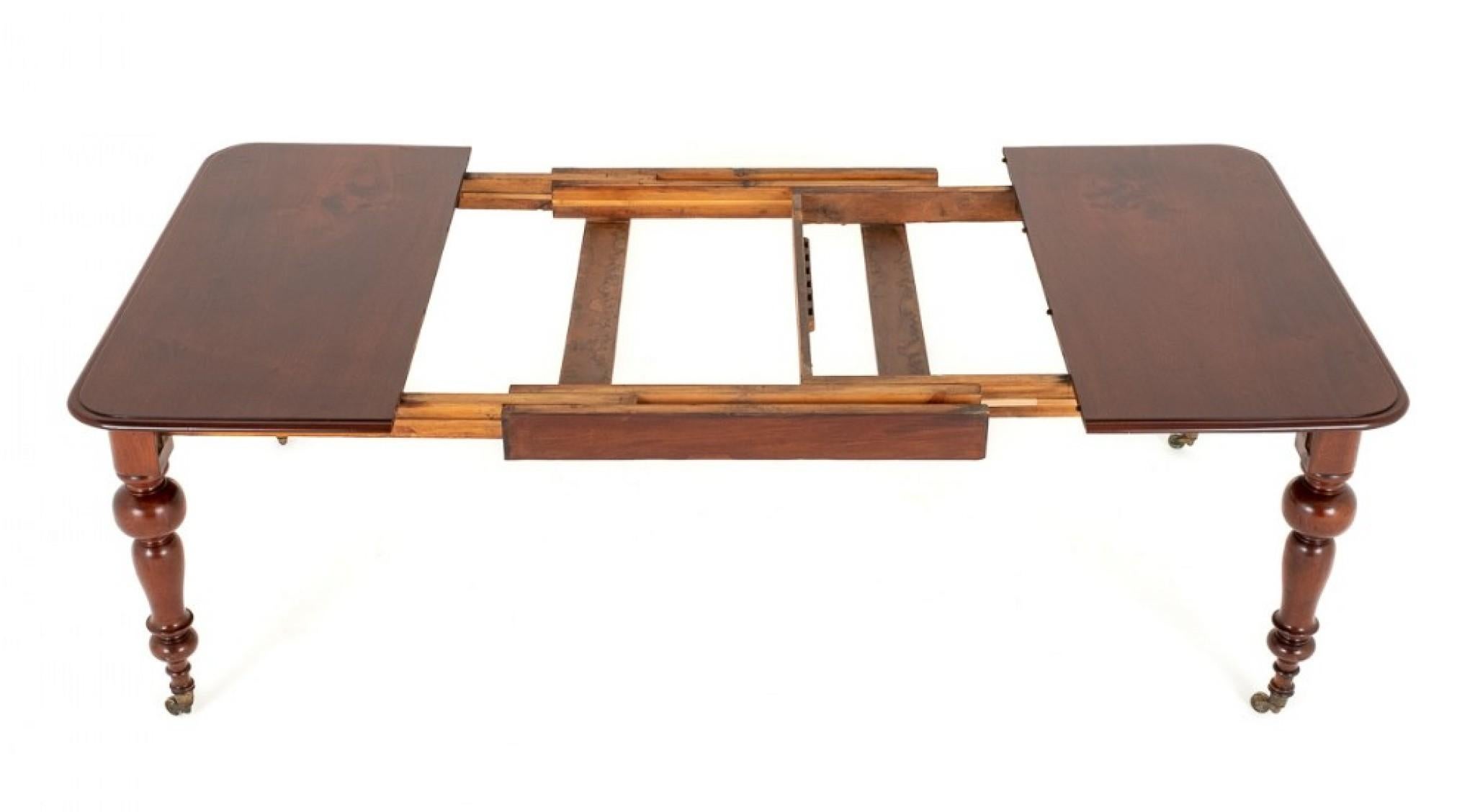Antique Dining Table Extending Victorian Mahogany 1870 For Sale 7