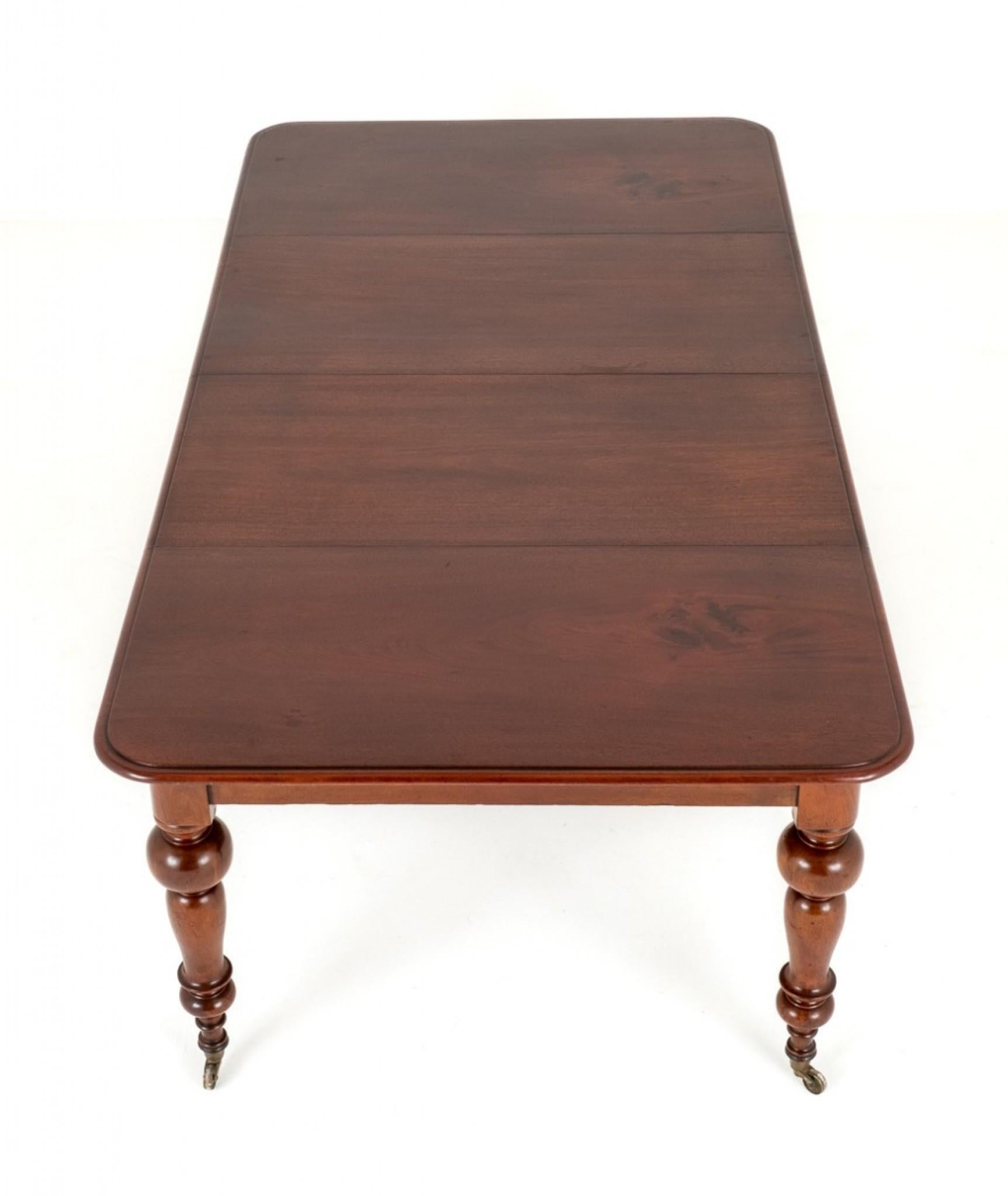 Antique Dining Table Extending Victorian Mahogany 1870 For Sale 11