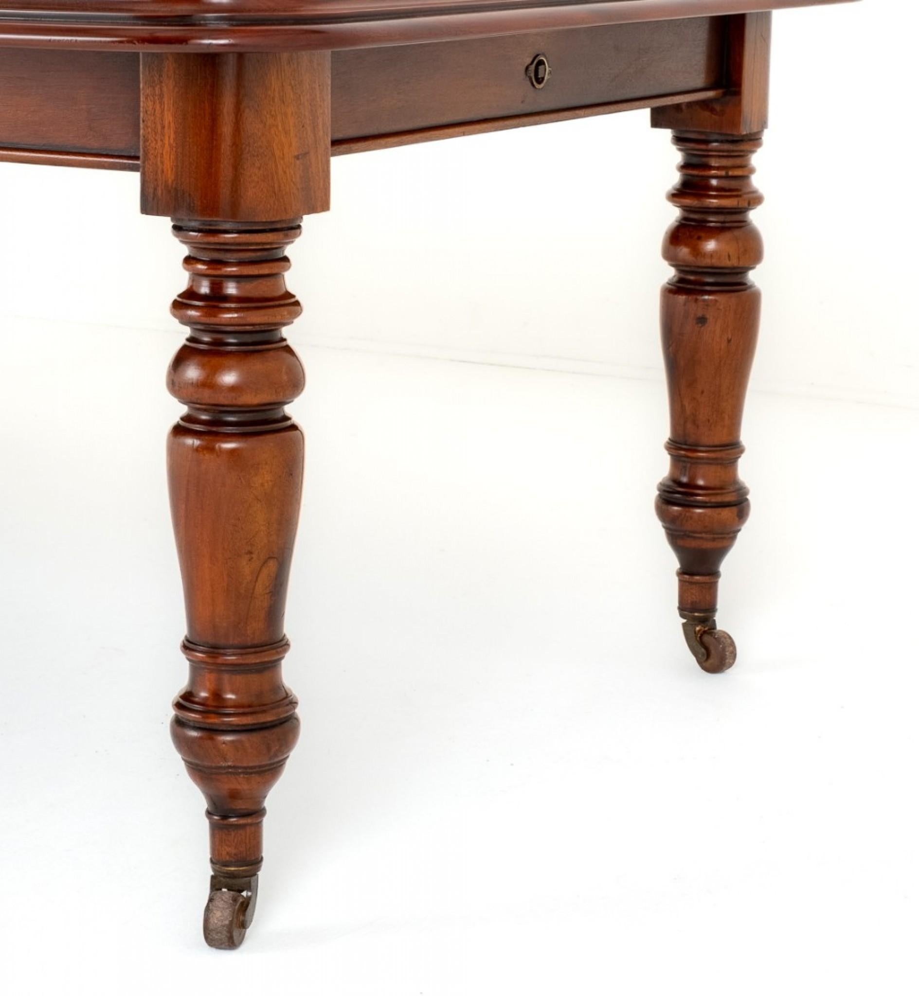 Late 19th Century Antique Dining Table Extending Victorian Mahogany 1870 For Sale