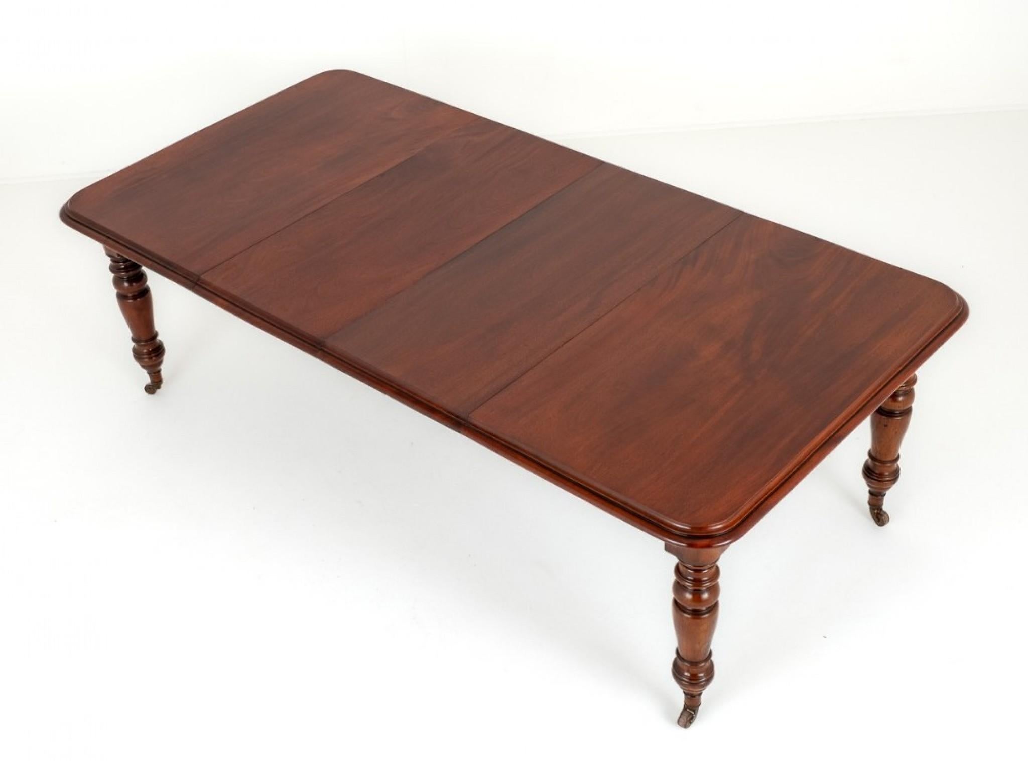 Antique Dining Table Extending Victorian Mahogany 1870 For Sale 3