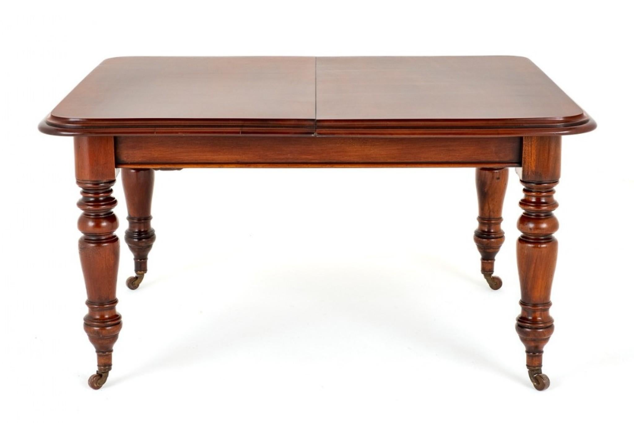 Antique Dining Table Extending Victorian Mahogany 1870 For Sale 4