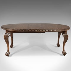Antique Dining Table, Four-Six-Seat, Edwardian, English, Mahogany