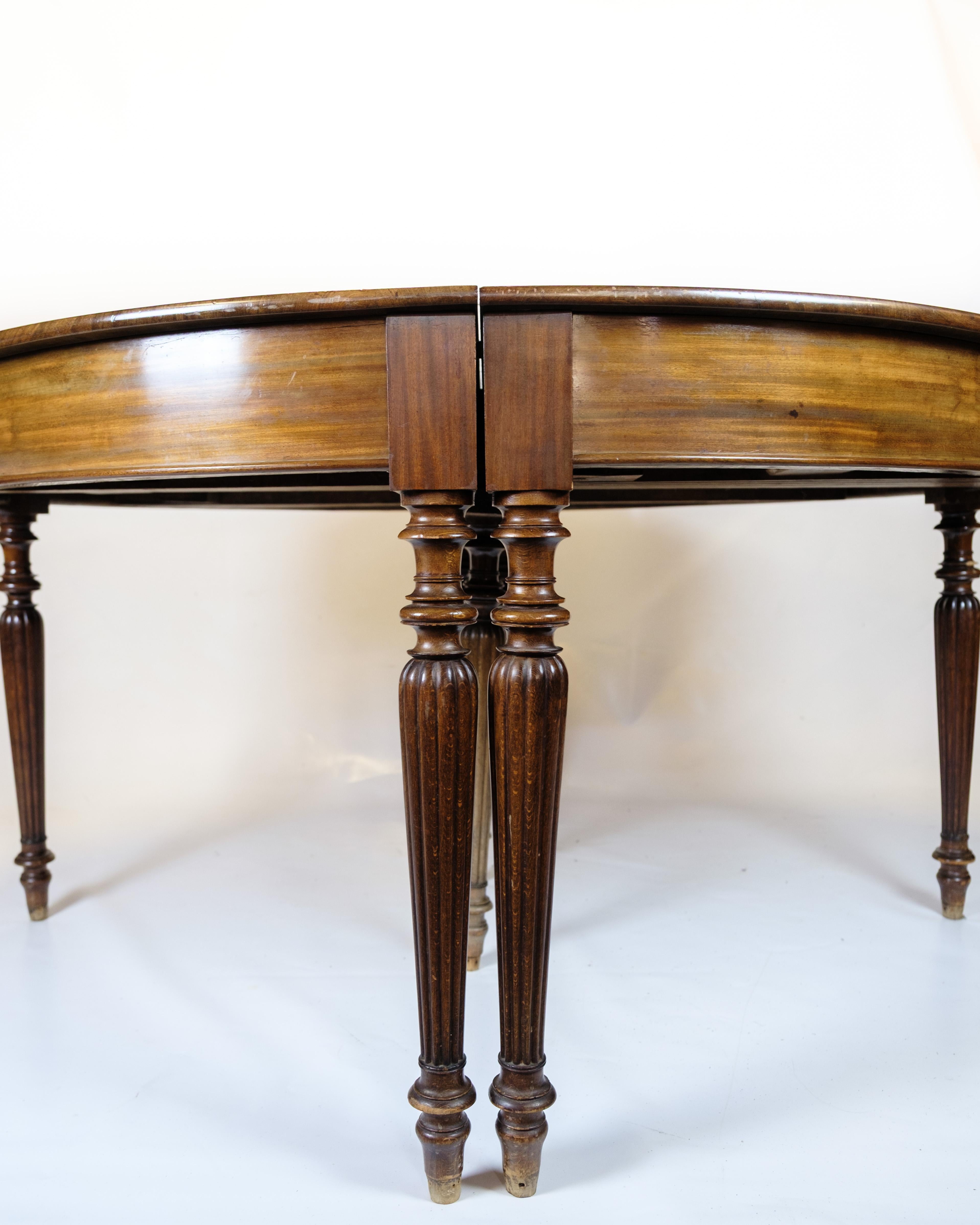 Mesa de comedor antigua de caoba de la década de 1840 Pulido en venta