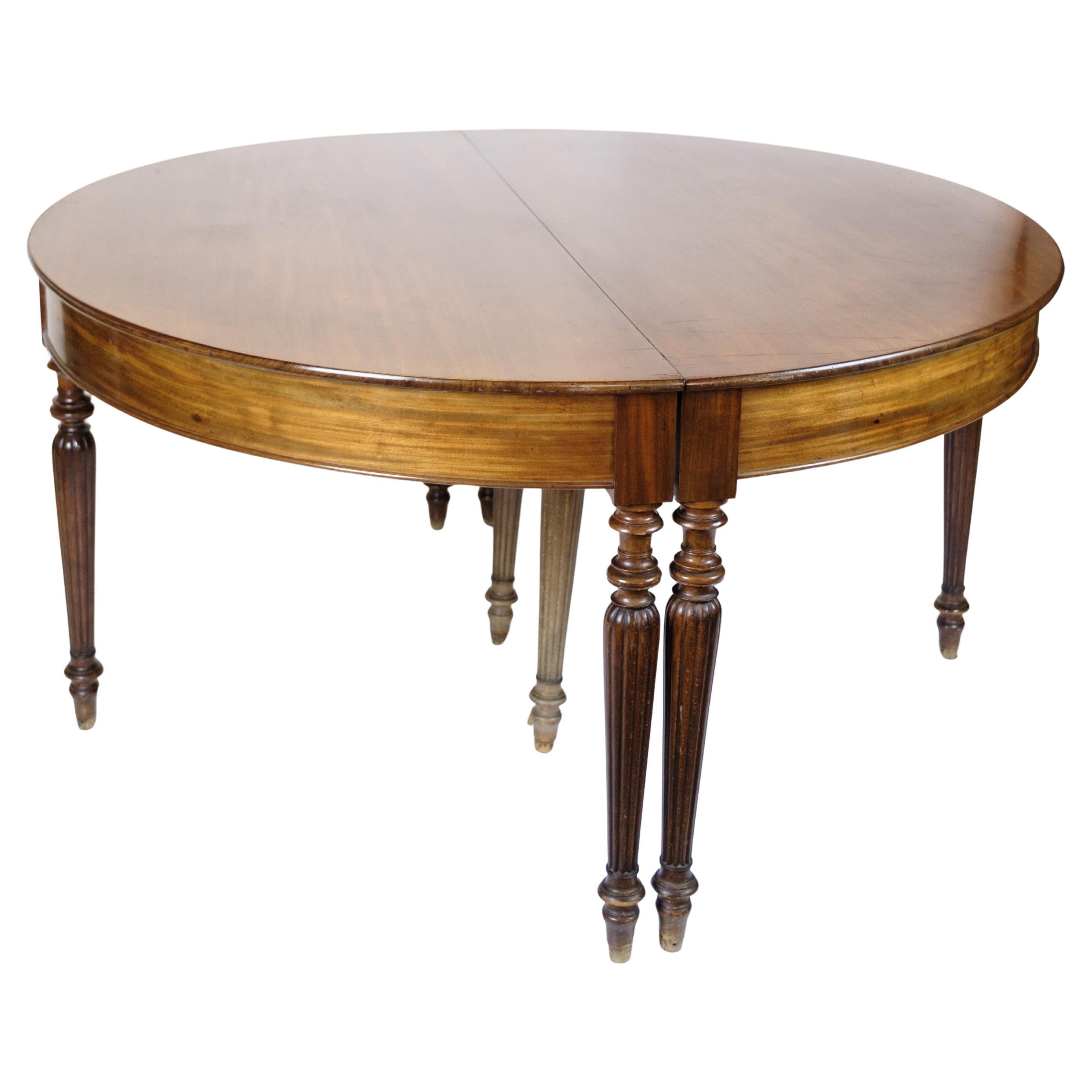 Mesa de comedor antigua de caoba de la década de 1840 en venta