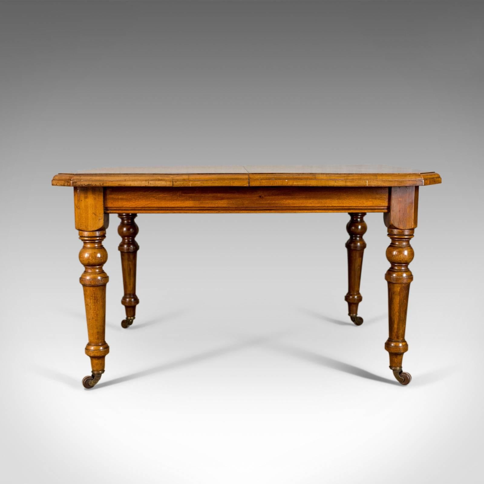 Victorian Antique Dining Table, Scottish, Oak, Extending, Seats Six, Matthew Lawson