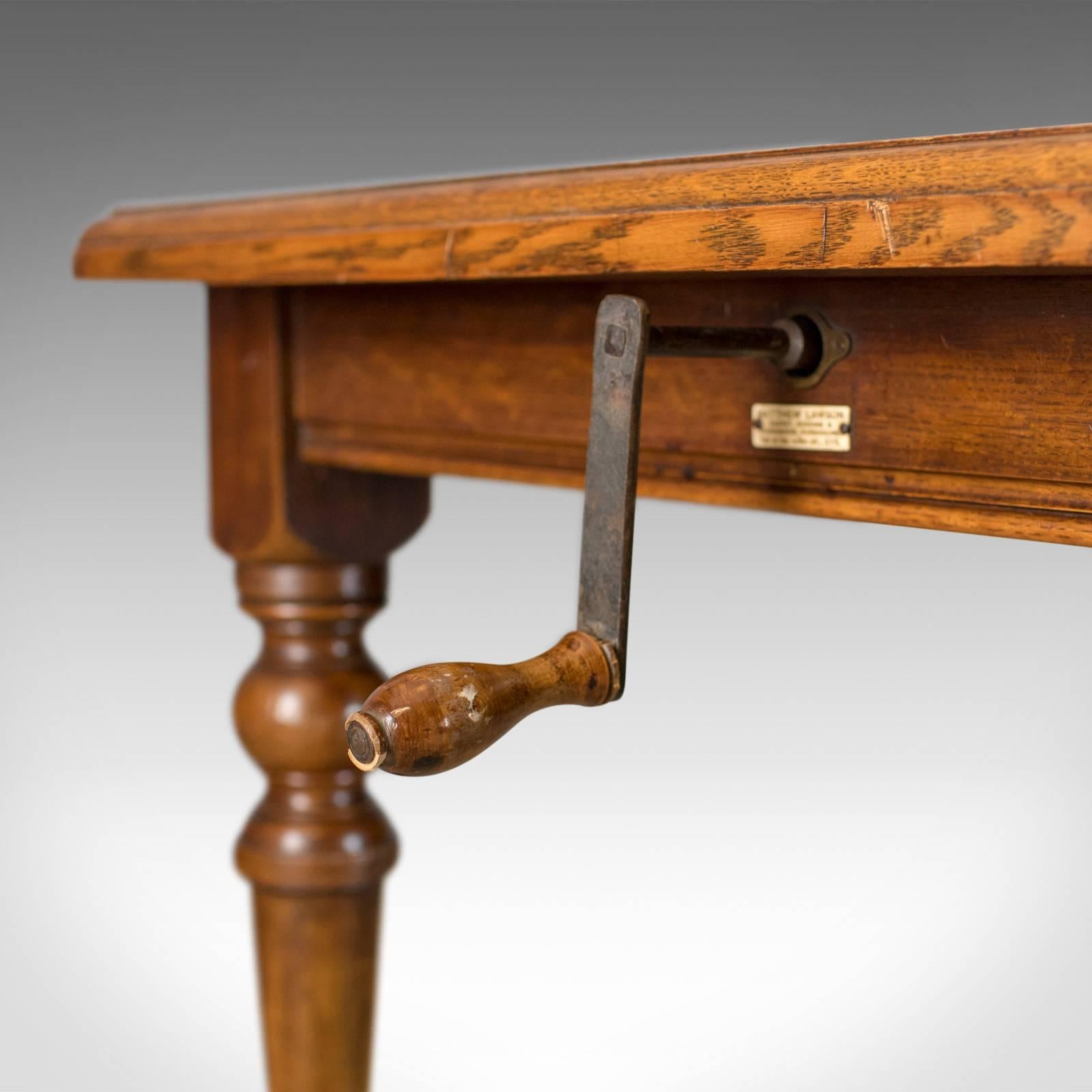 Antique Dining Table, Scottish, Oak, Extending, Seats Six, Matthew Lawson 3