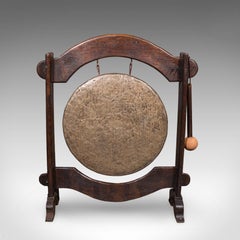 Antiker Gong für den Speisesaal, orientalisch, Glockenspiel aus Bronze, Landhaus, edwardianisch, 1910
