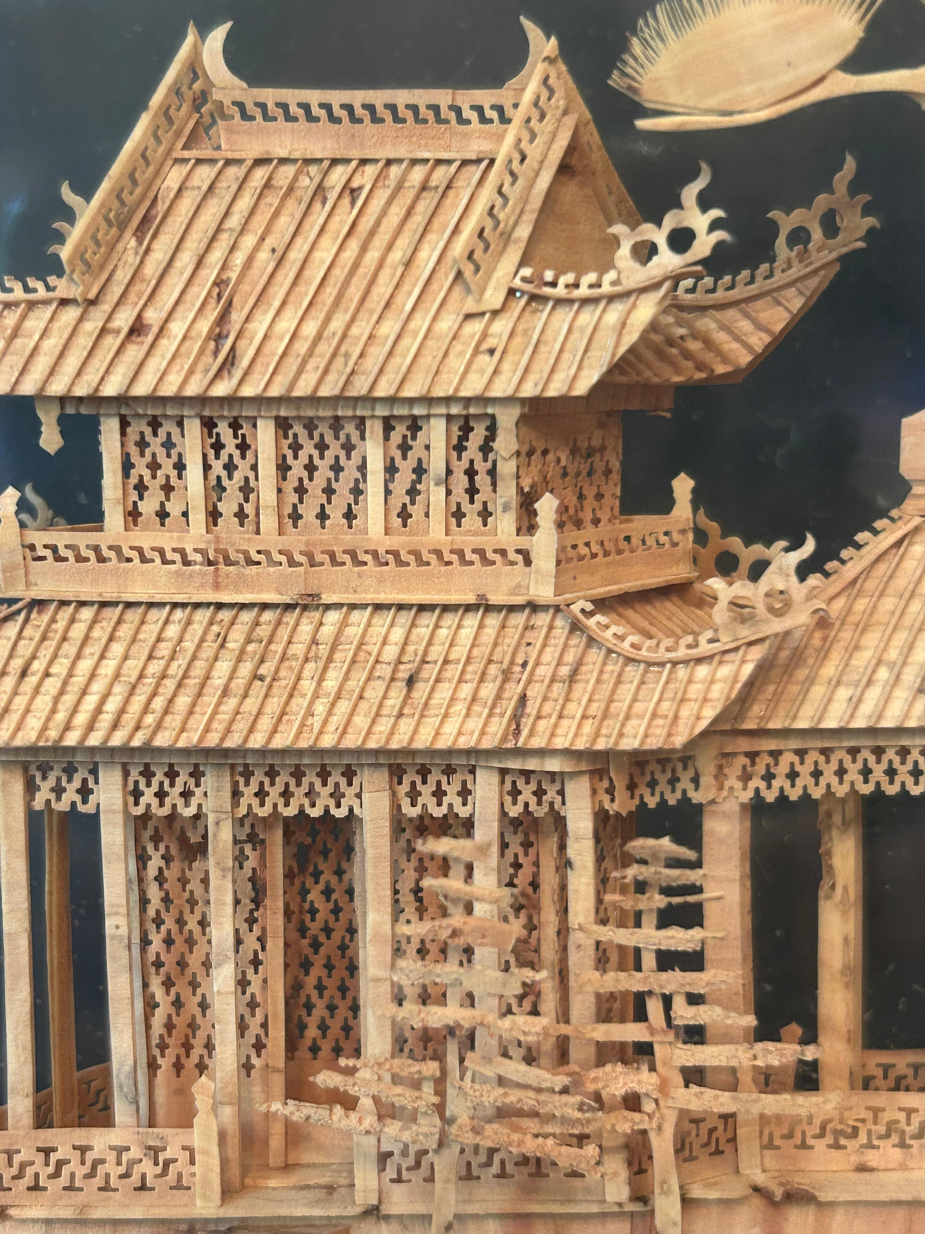 Diorama ancien, chinois, milieu du XXe siècle en vente 4