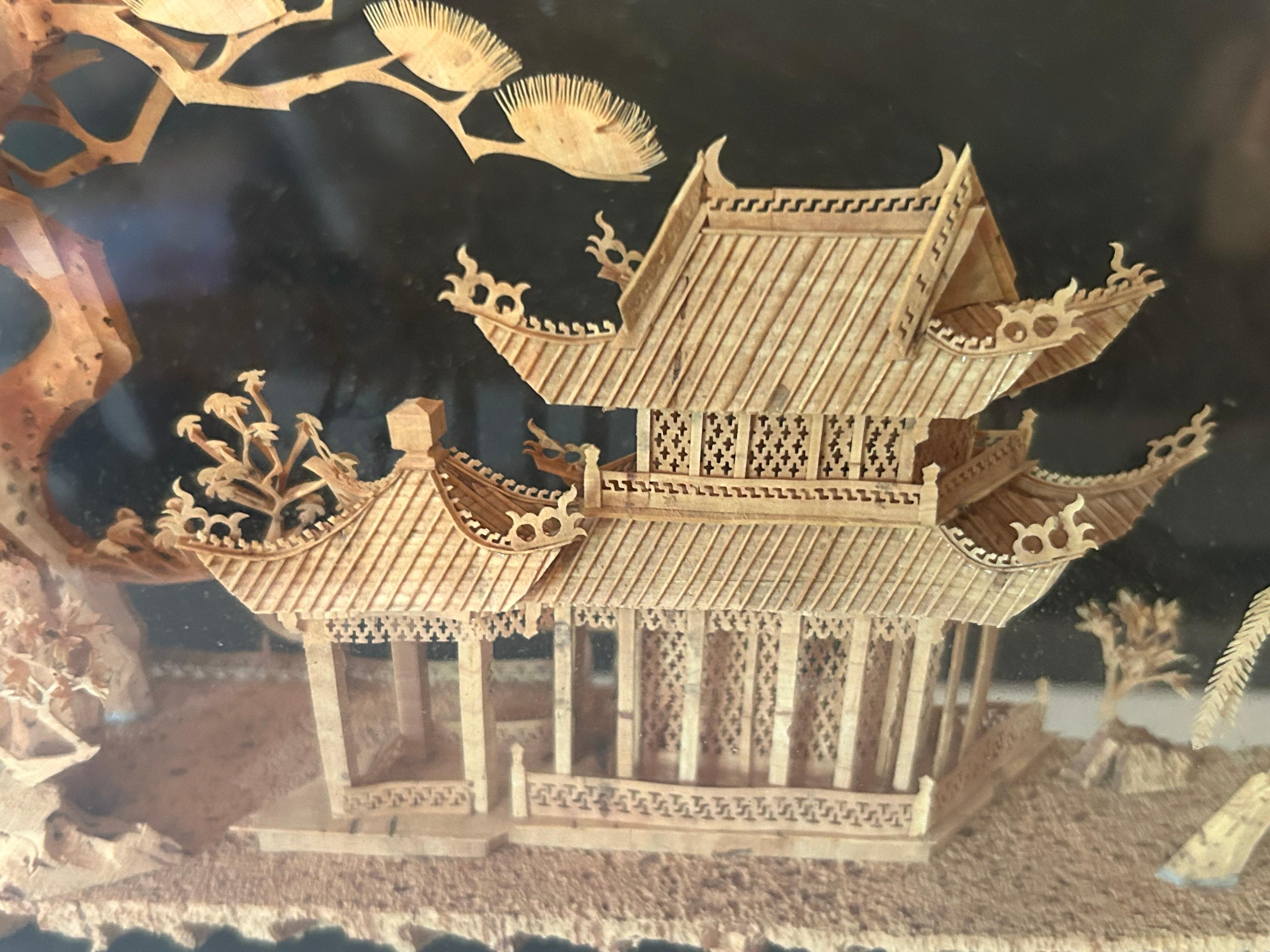 Chinoiseries Diorama ancien, chinois, milieu du XXe siècle en vente