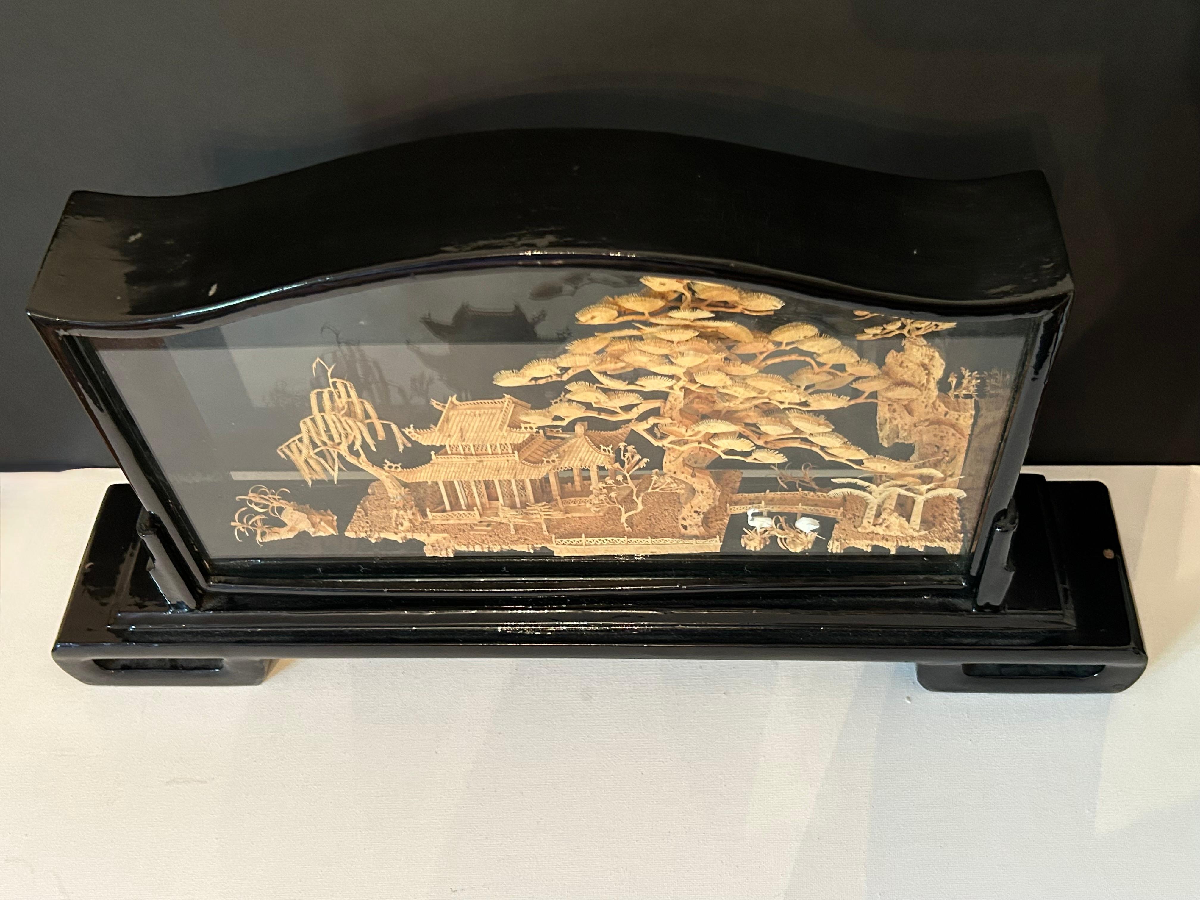 Bouchon Diorama ancien, chinois, milieu du XXe siècle en vente