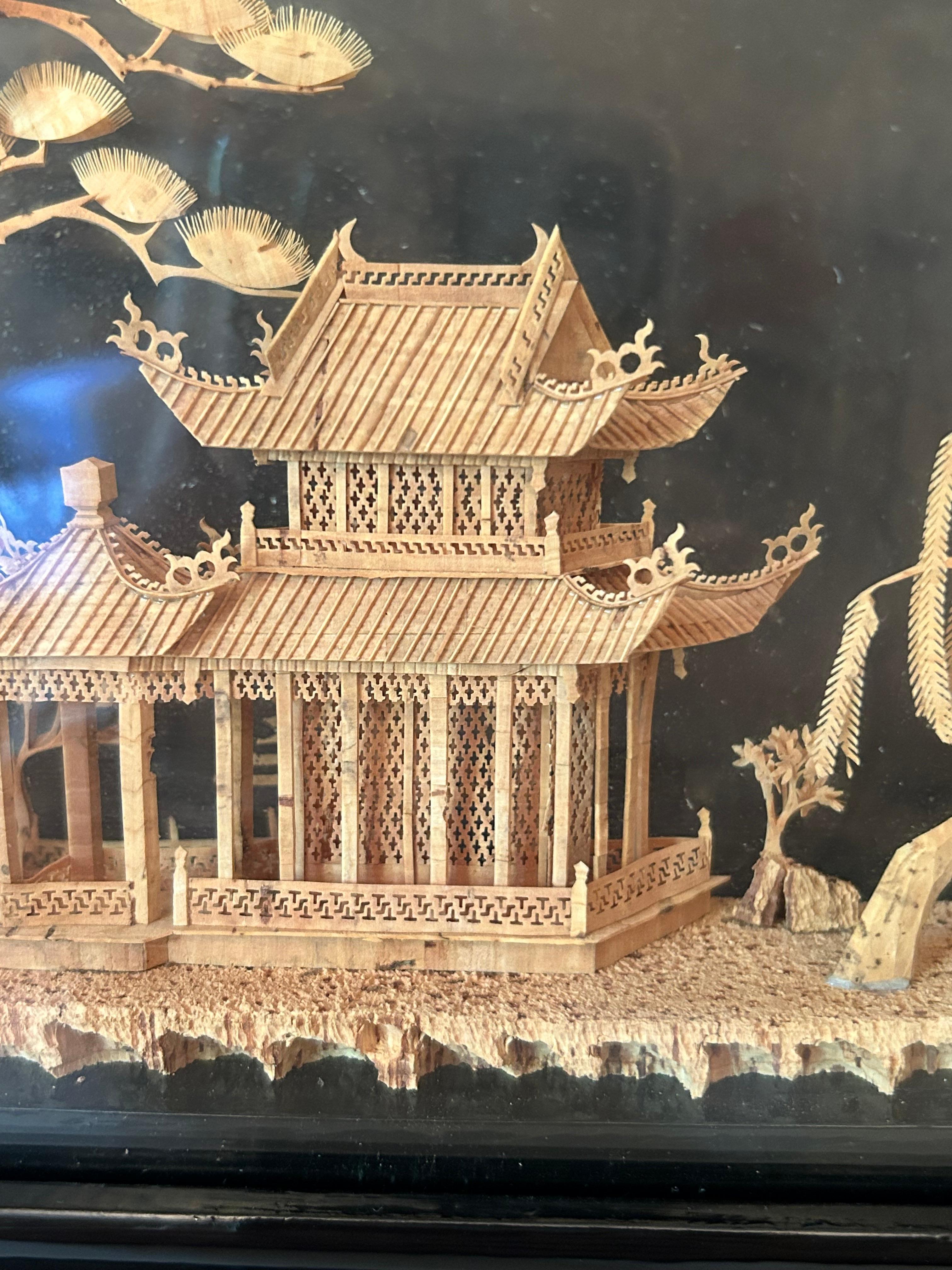 Diorama ancien, chinois, milieu du XXe siècle en vente 1