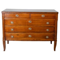 Antique Directoire period chest of drawers in walnut - Italy 18th century