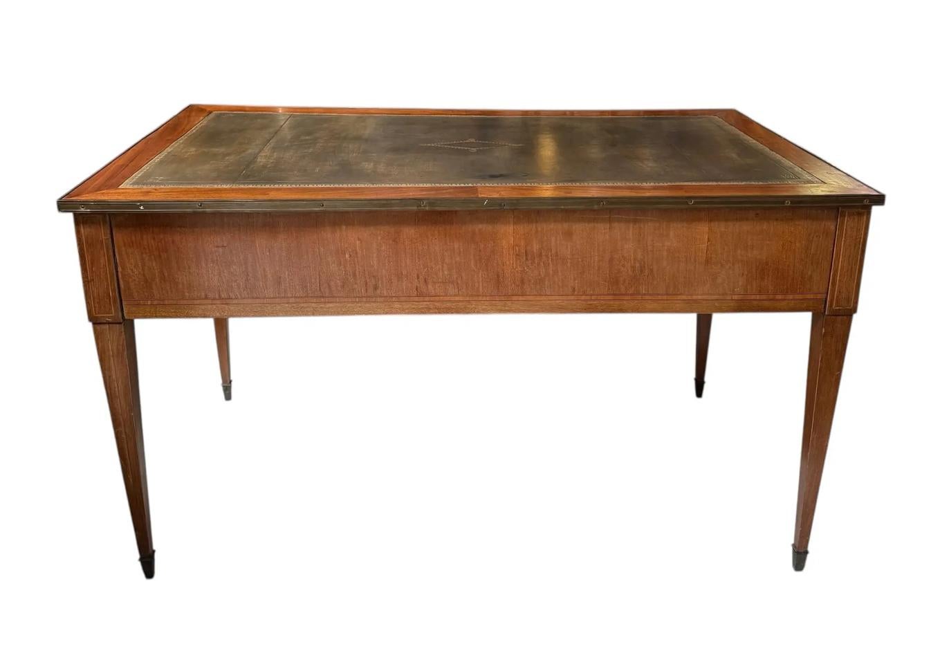 Antike Directoire Stil Bronze montiert Leder oben Schreibtisch Schreibtisch im Angebot 1