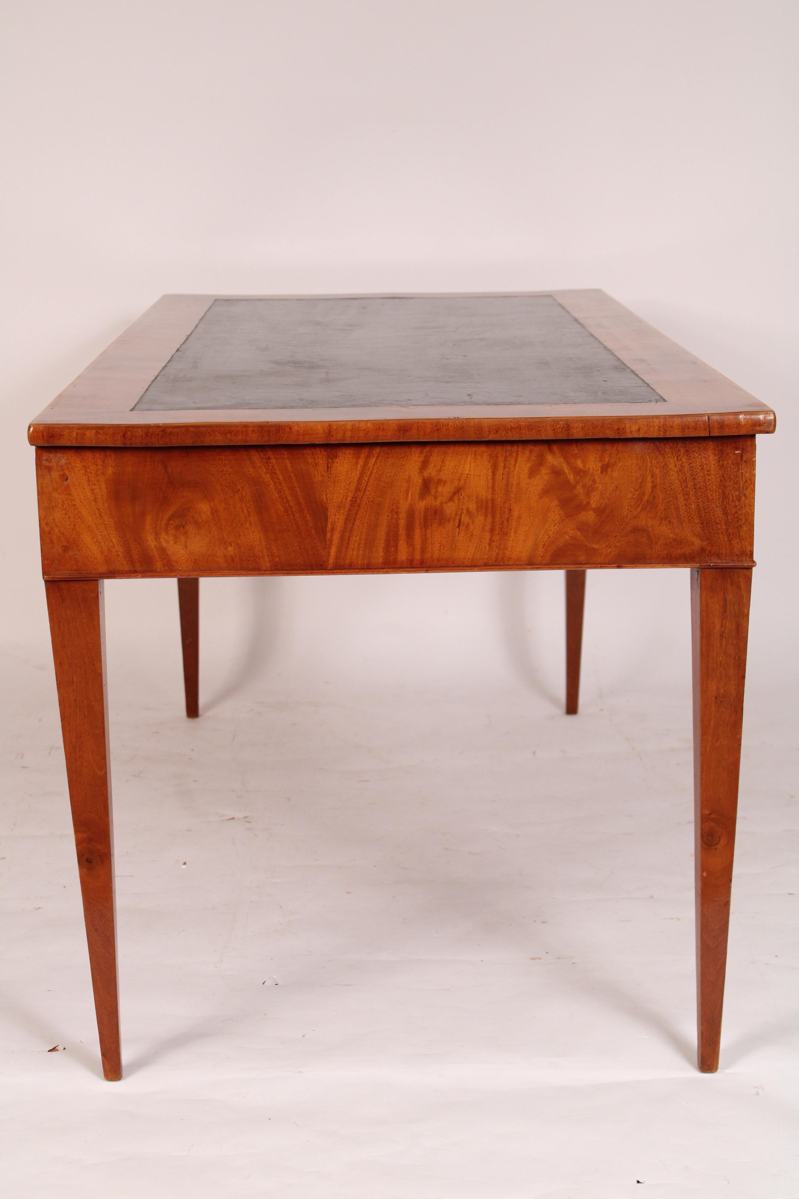 19th Century Antique Directoire Style Flame Mahogany Writing Table