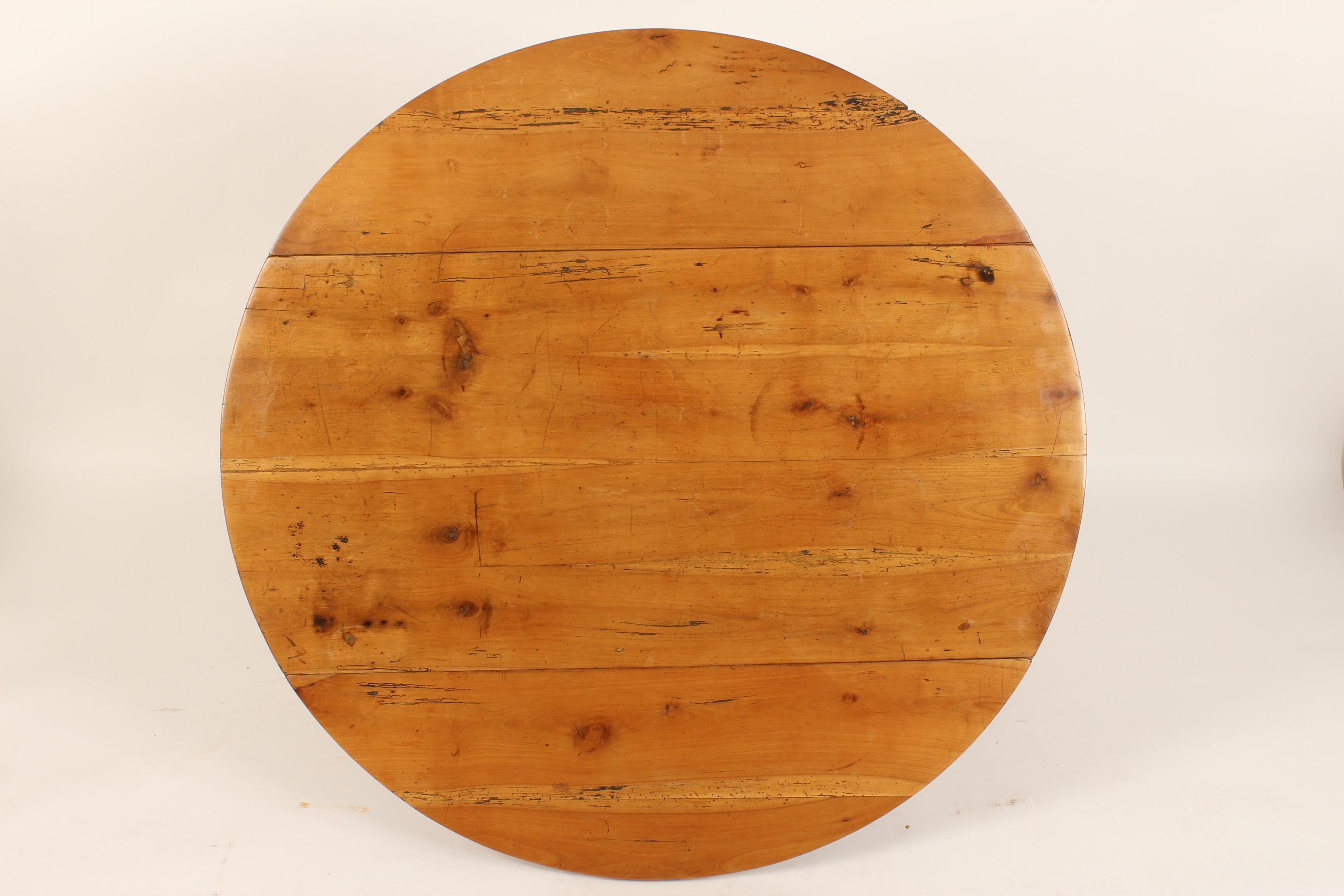 Antique Directoire Style Pine Drop-Leaf Table 1