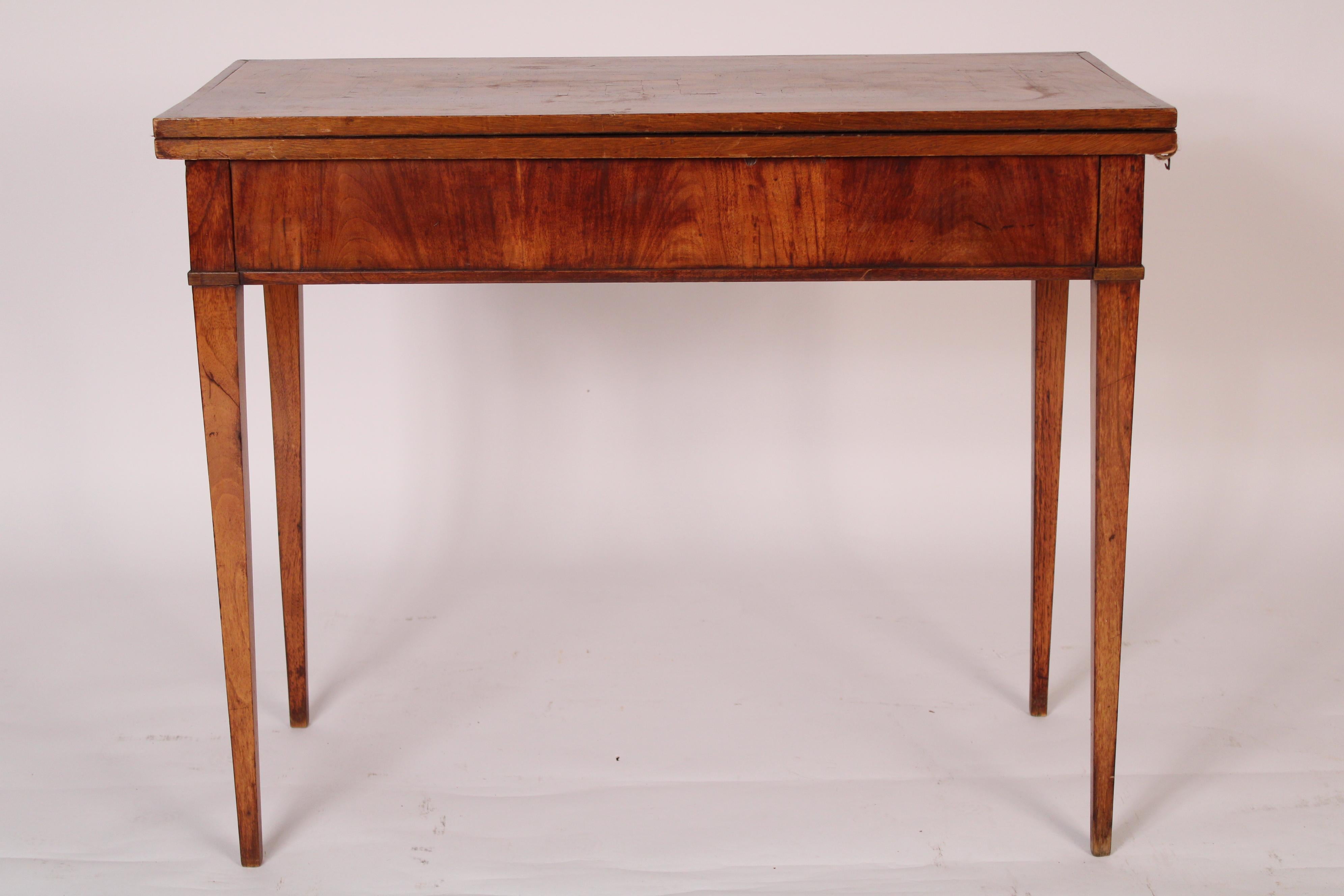 Antique Directoire Style Walnut Games Table For Sale 5