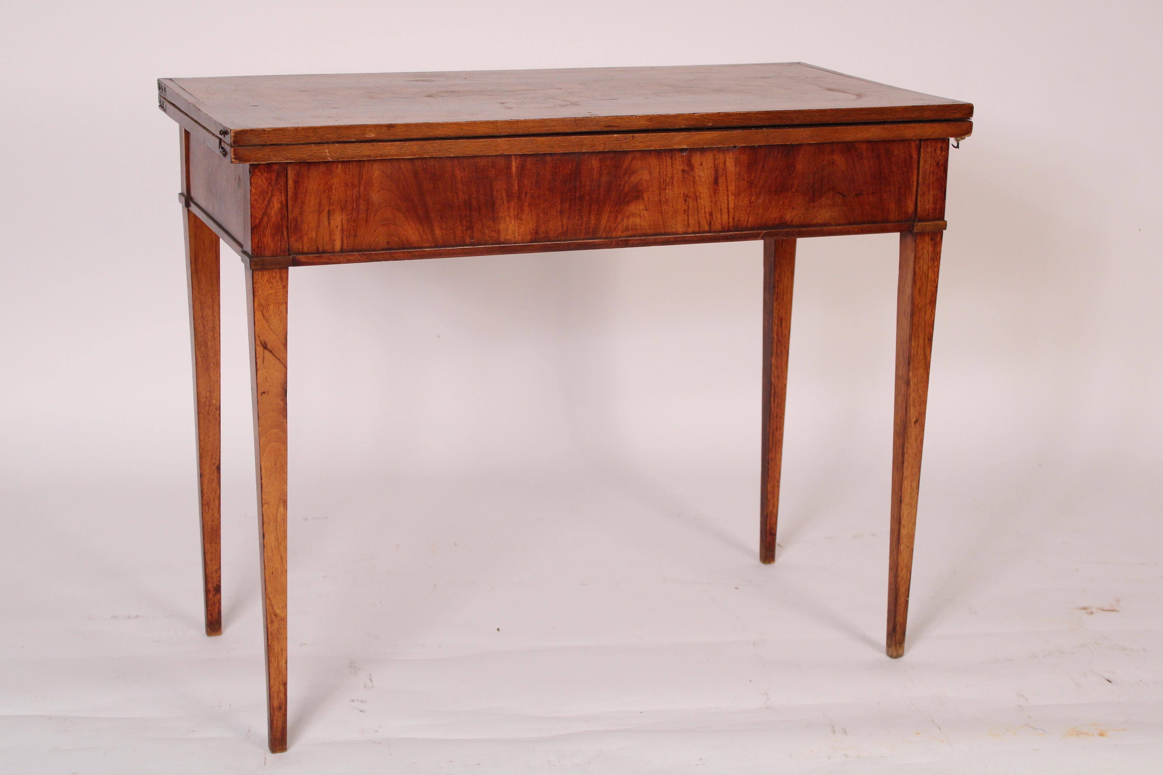 19th Century Antique Directoire Style Walnut Games Table For Sale