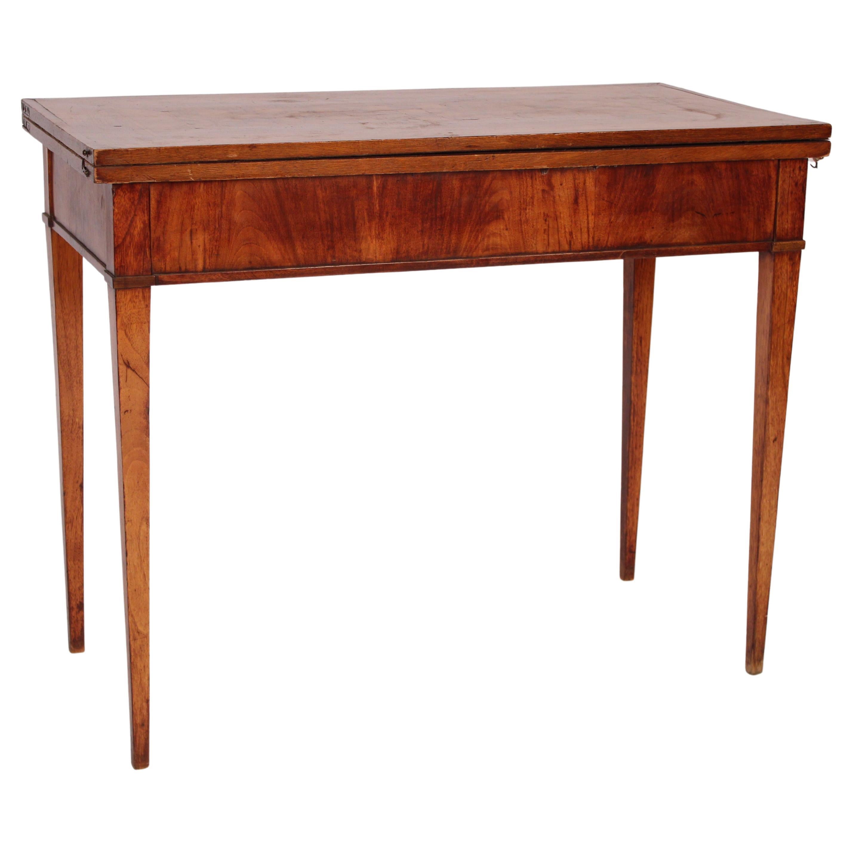 Antique Directoire Style Walnut Games Table For Sale