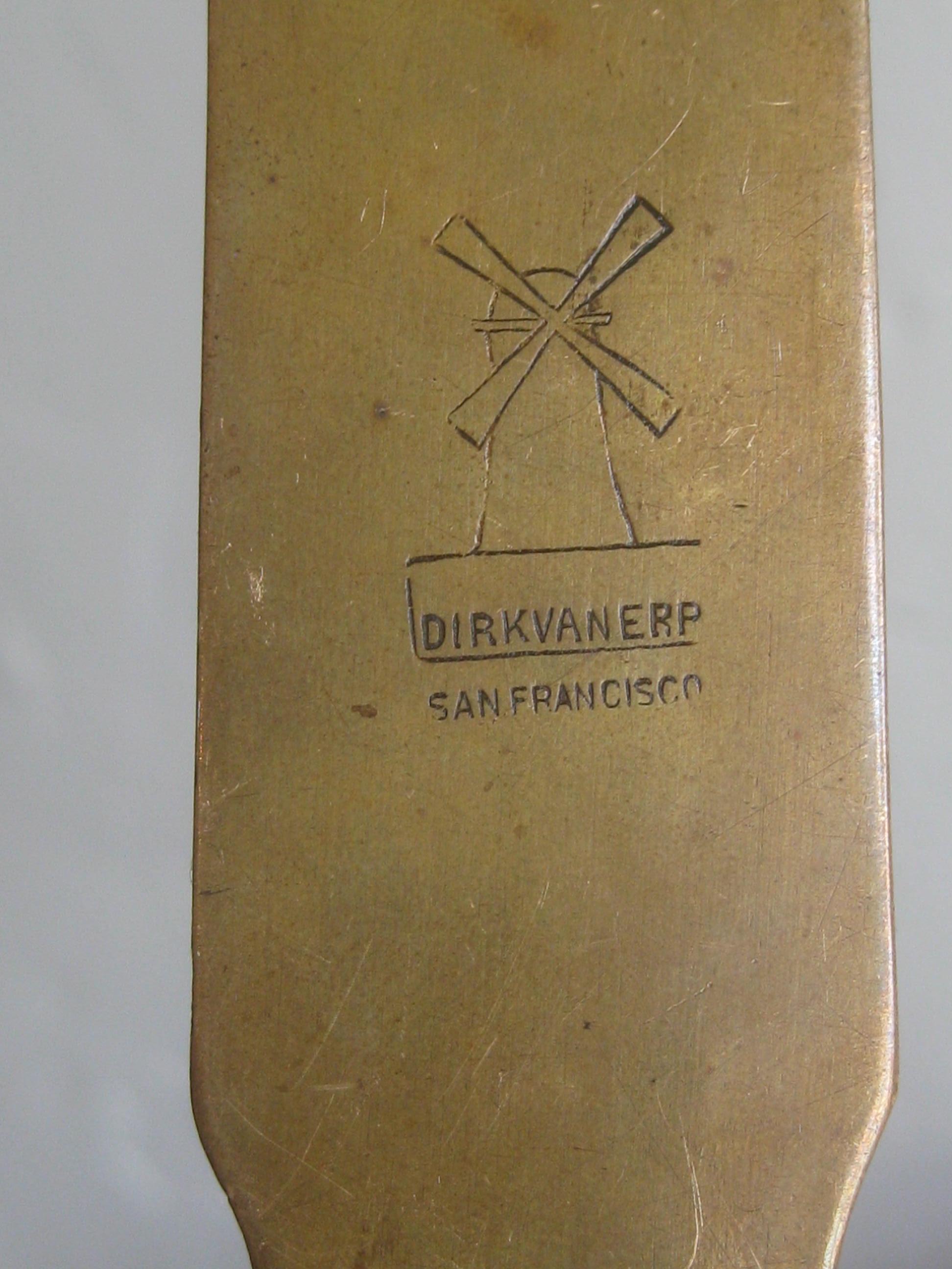 Antiker handgehämmerter Kunsthandwerklicher Brieföffner aus Kupfer von Dirk Van Erp im Angebot 5