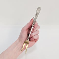 Antique Dirksen Sterling Silver Filigree Olive Fork or Spear