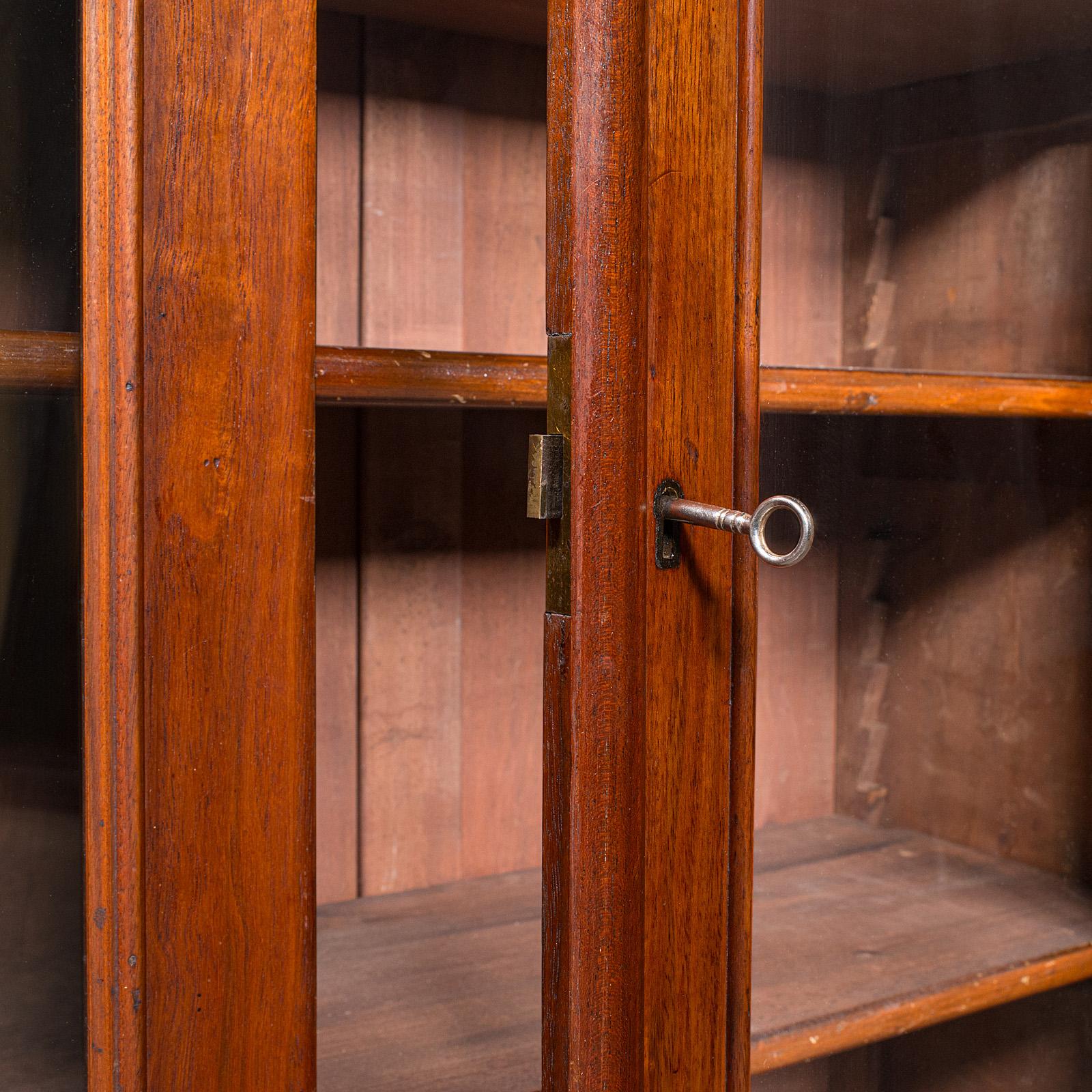 Bibliothèque d'exposition ancienne, anglaise, vitrée, bibliothèque de maison, victorienne en vente 3