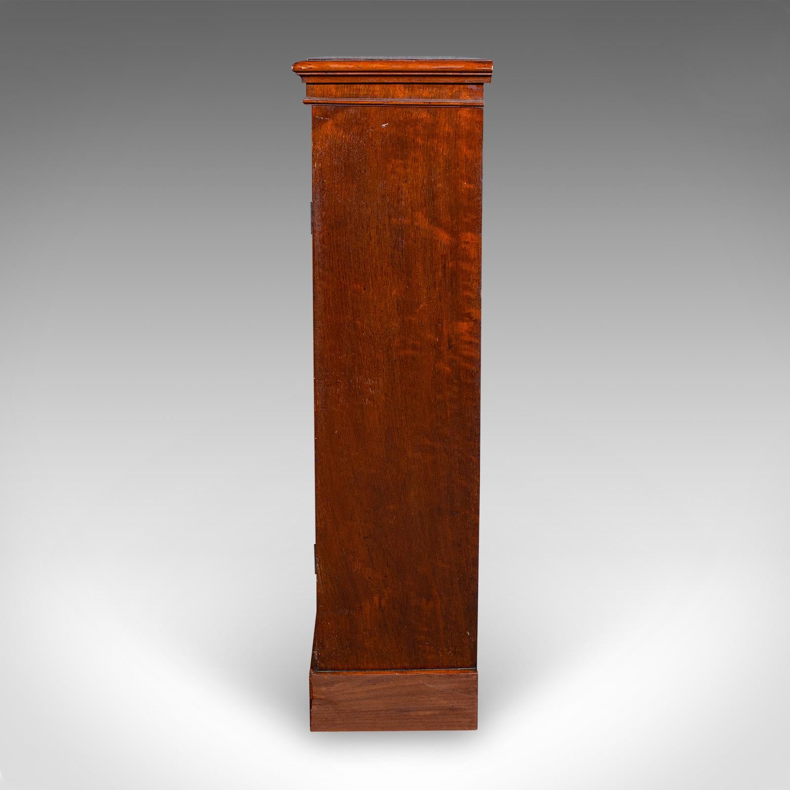 Verre Bibliothèque d'exposition ancienne, anglaise, vitrée, bibliothèque de maison, victorienne en vente