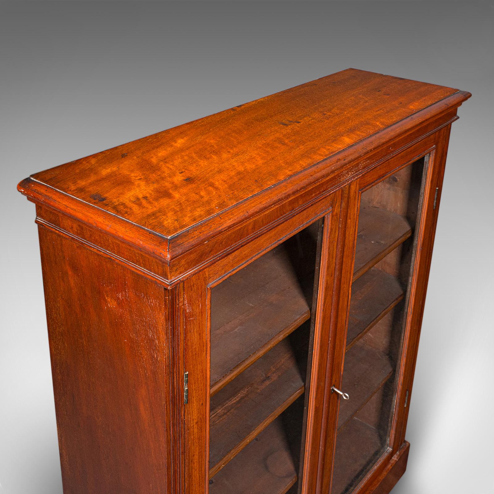 Bibliothèque d'exposition ancienne, anglaise, vitrée, bibliothèque de maison, victorienne en vente 1