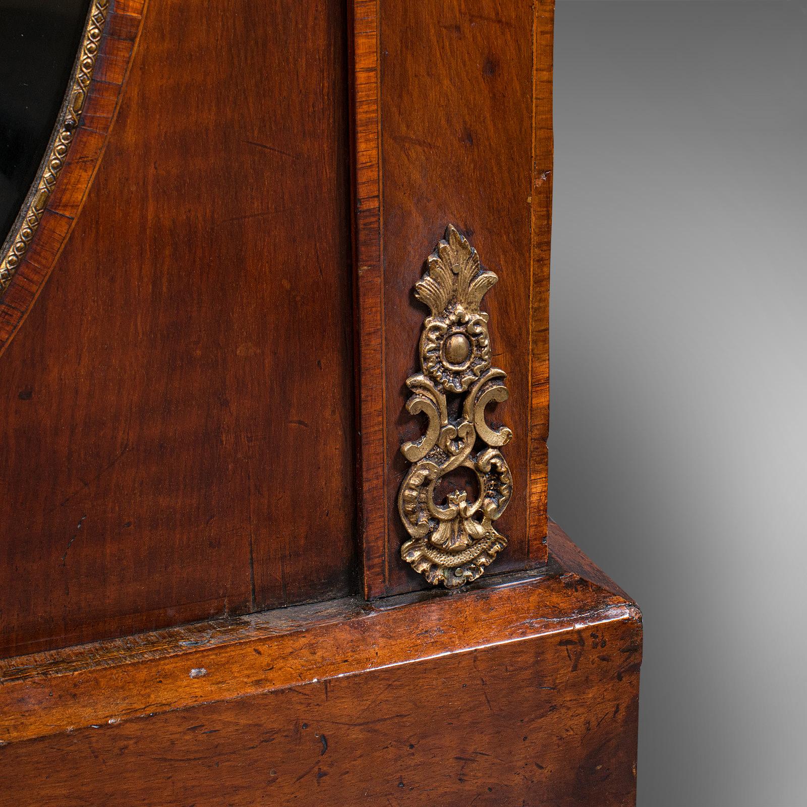 Antique Display Bookcase, English, Walnut, Boxwood, Empire, Cabinet, Regency 7