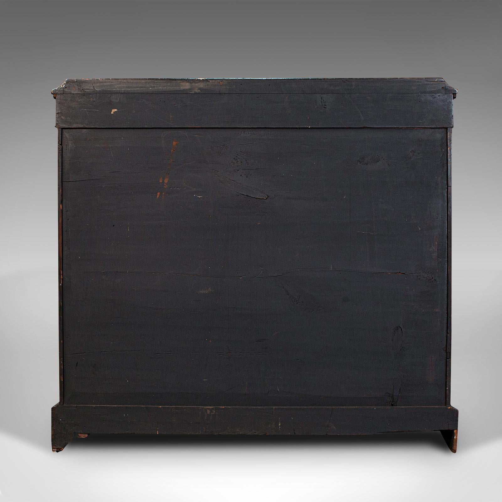 Antique Display Bookcase, English, Walnut, Boxwood, Empire, Cabinet, Regency 1