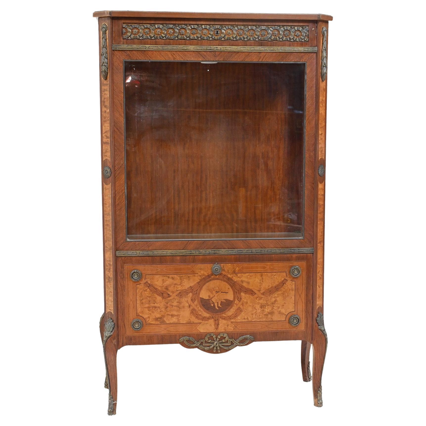 Antique Display Cabinet Bijouterie - French Empire Glass Case For Sale