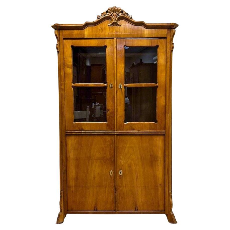 Vetrina antica  Wood Wood  Louis Philippe 1830  pannelli di pretzel in vendita