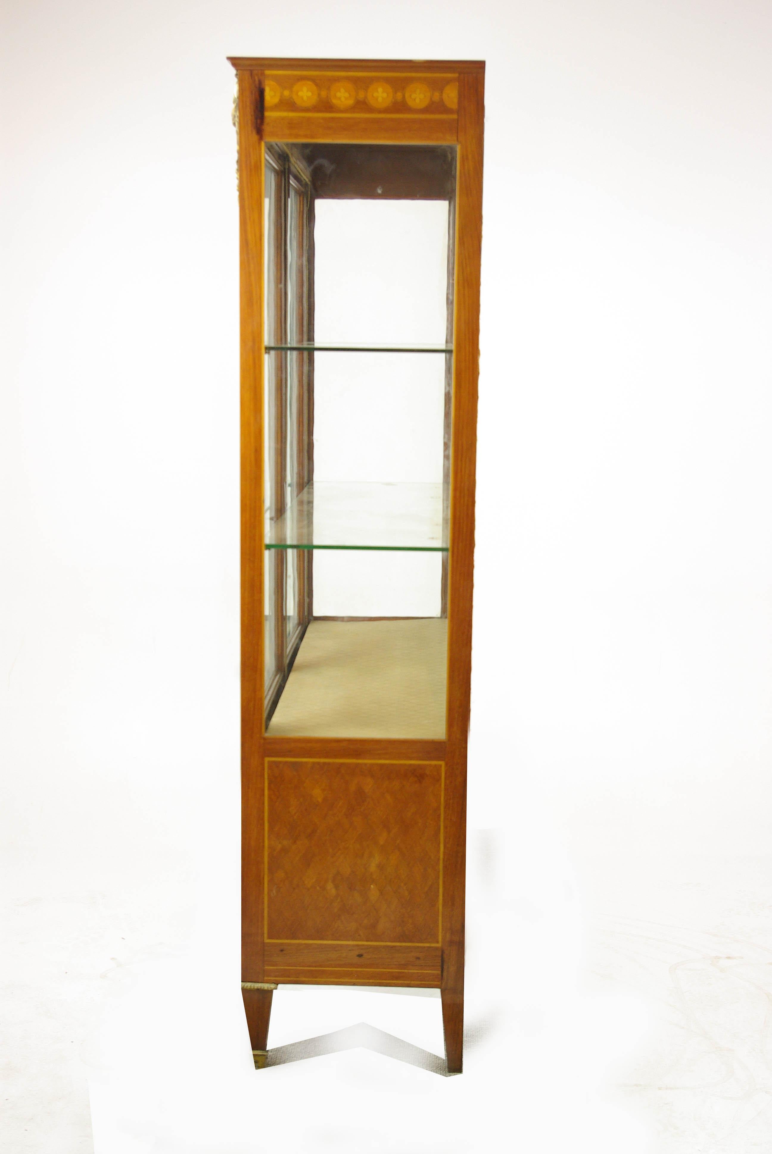Antique Display Cabinet, Curio Cabinet, Louis XVl Cabinet, Vitrine, 1900 2
