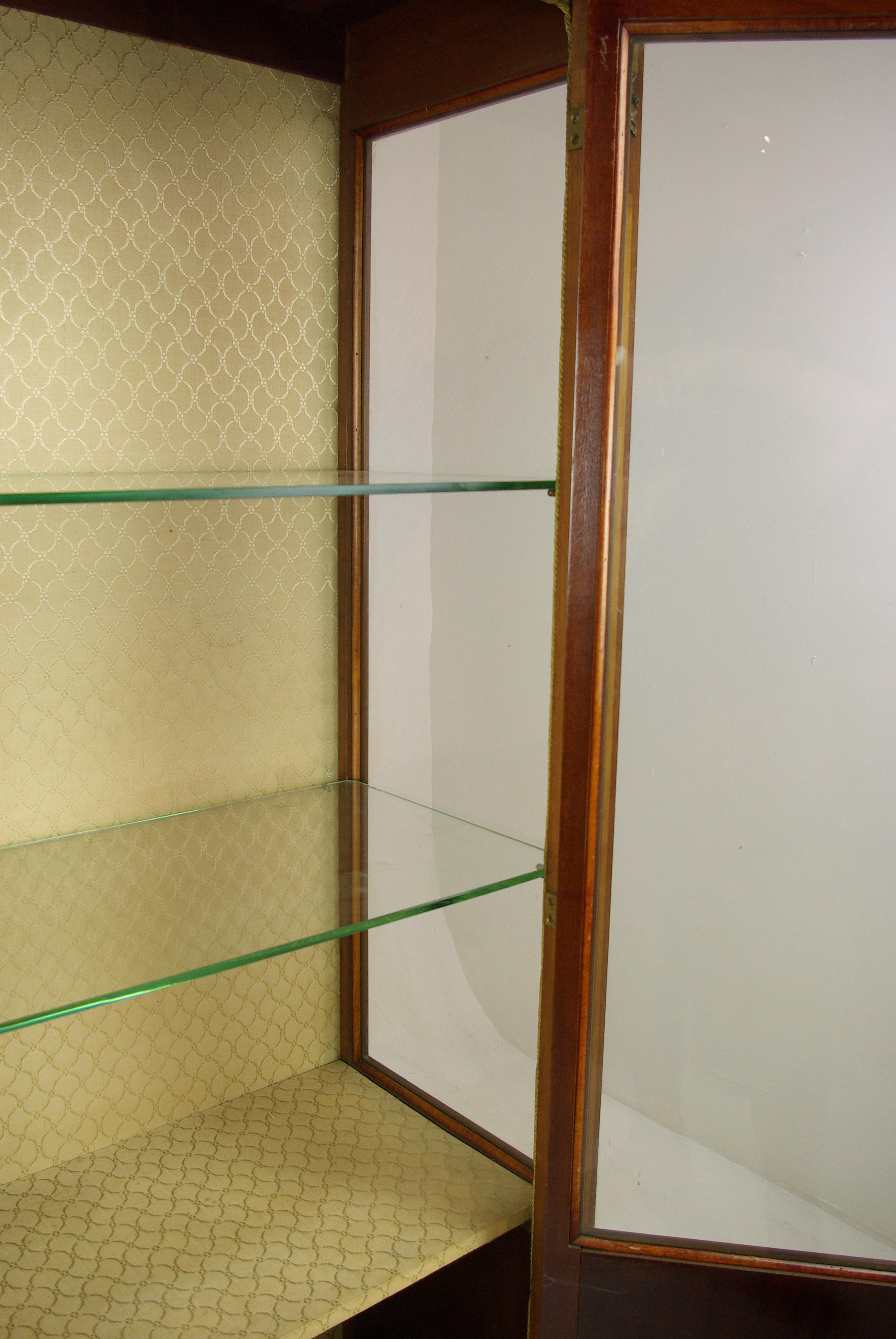 Hand-Crafted Antique Display Cabinet, Curio Cabinet, Louis XVl Cabinet, Vitrine, 1900