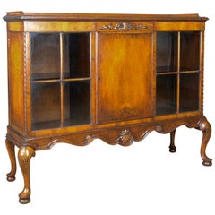 Antique Display Cabinet, Edwardian, Walnut, Waring and Gillows Ltd, circa 1910