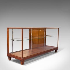 Antique Display Cabinet, English, Mahogany, Shopfitting, Showcase, Edwardian