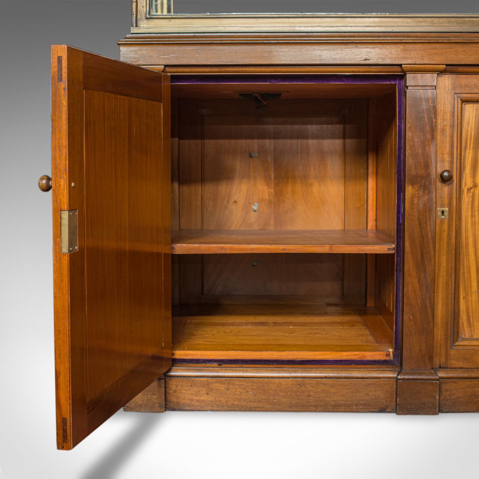 Antique Display Cabinet, English, Walnut, Bronze, Showcase, Museum, circa 1900 4