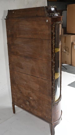 Antique Display Cabinet French Louis XVI Inlay Bijouterie