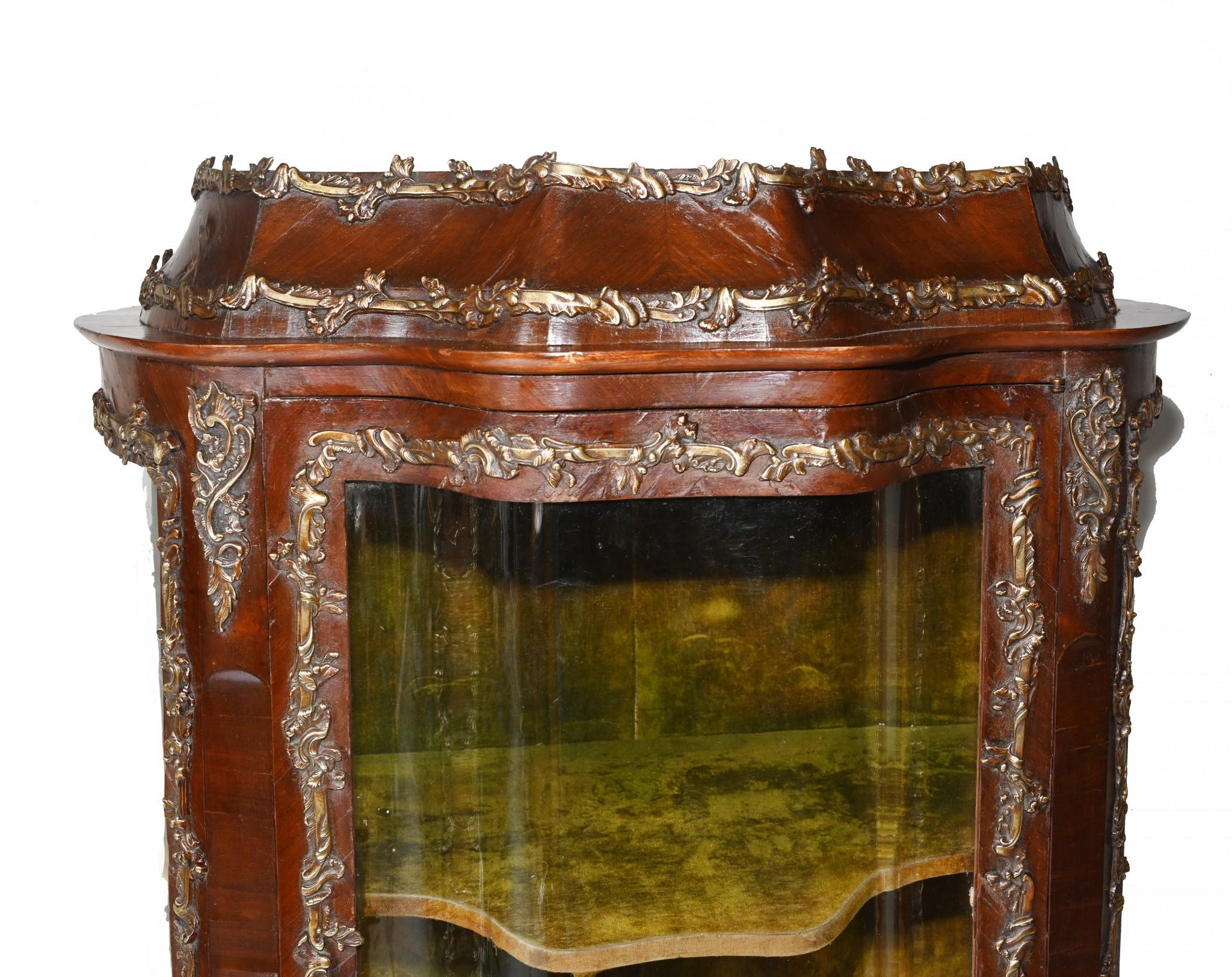 Antique Display Cabinet French Louis XVI Inlay Bijouterie In Good Condition For Sale In Potters Bar, GB