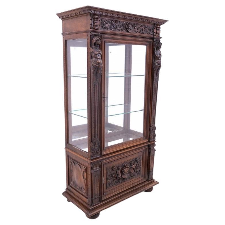 Antike Vitrine aus der Zeit um 1880, Frankreich.