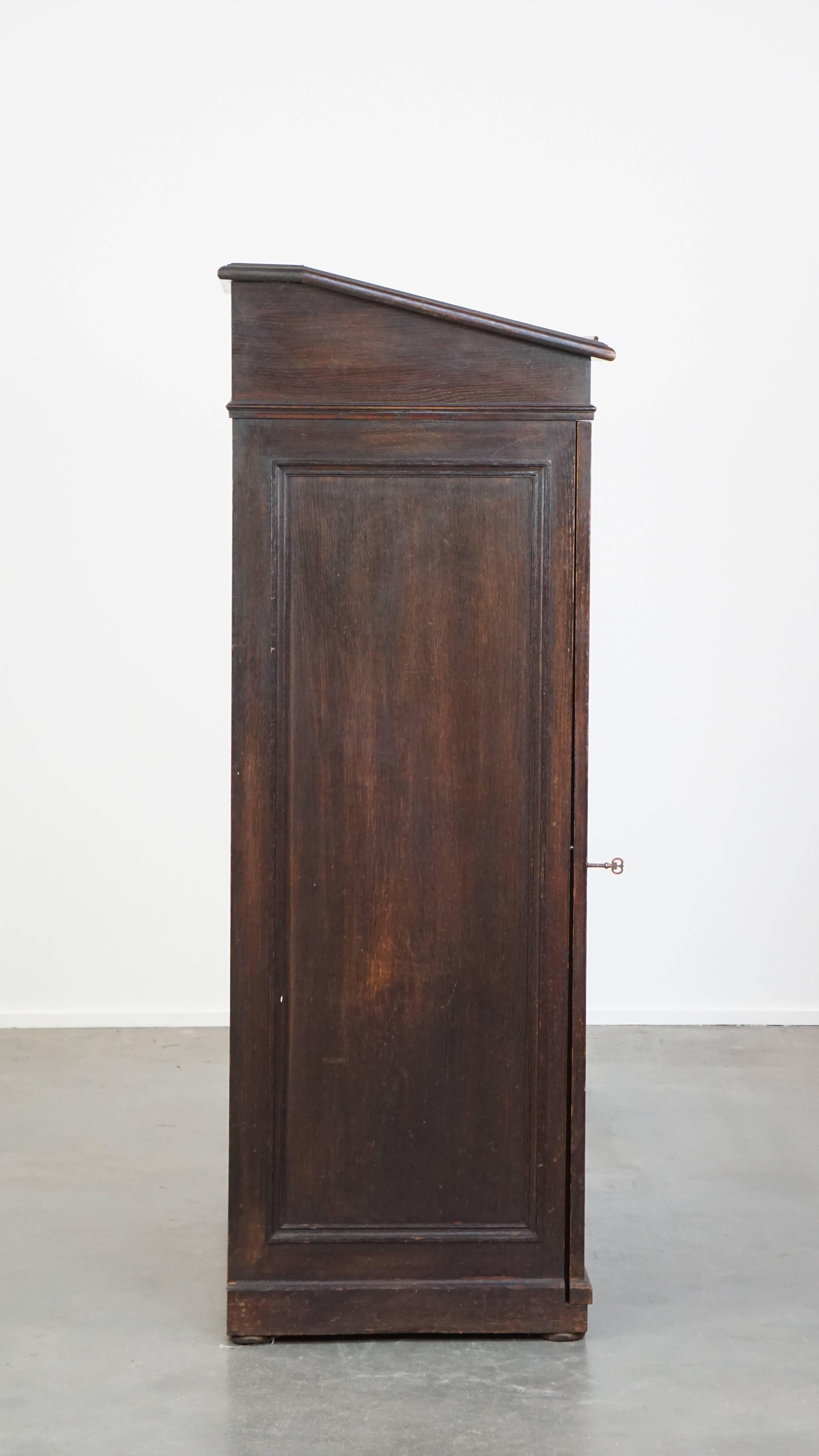 Tessuto Vetrina antica / Leggio / Vetrina in Oak con porta in vetro in vendita