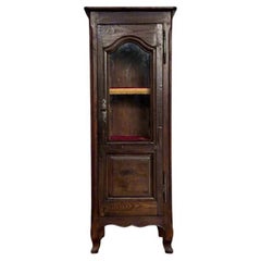 Vitrine ancienne  Lorraine vers 1780  Provençal  Chêne massif