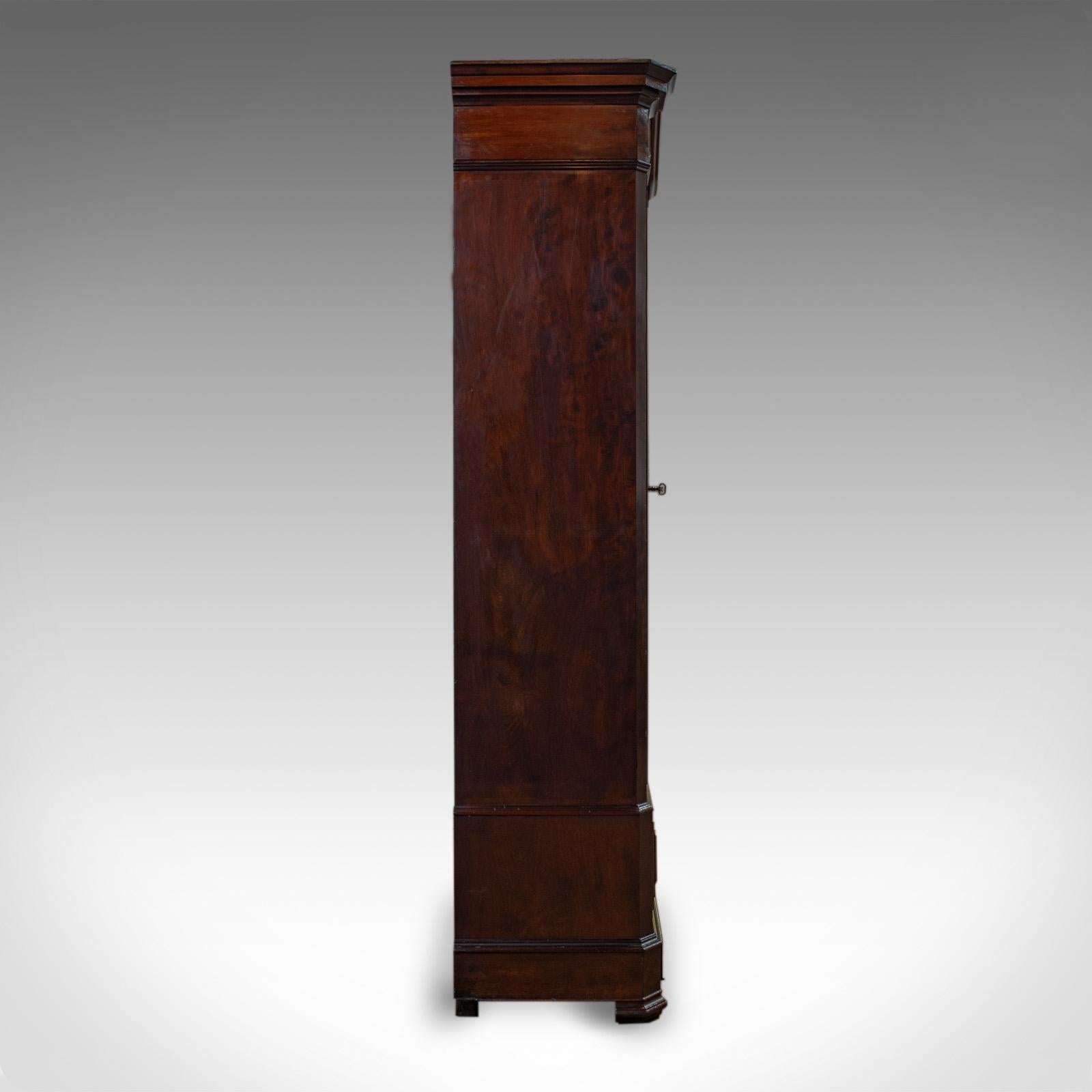 Antique Display Cabinet, Victorian, Flame Mahogany Vitrine, circa 1850 For Sale 3