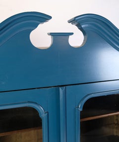 Vitrine/Vitrine peinte en bleu des années 1920