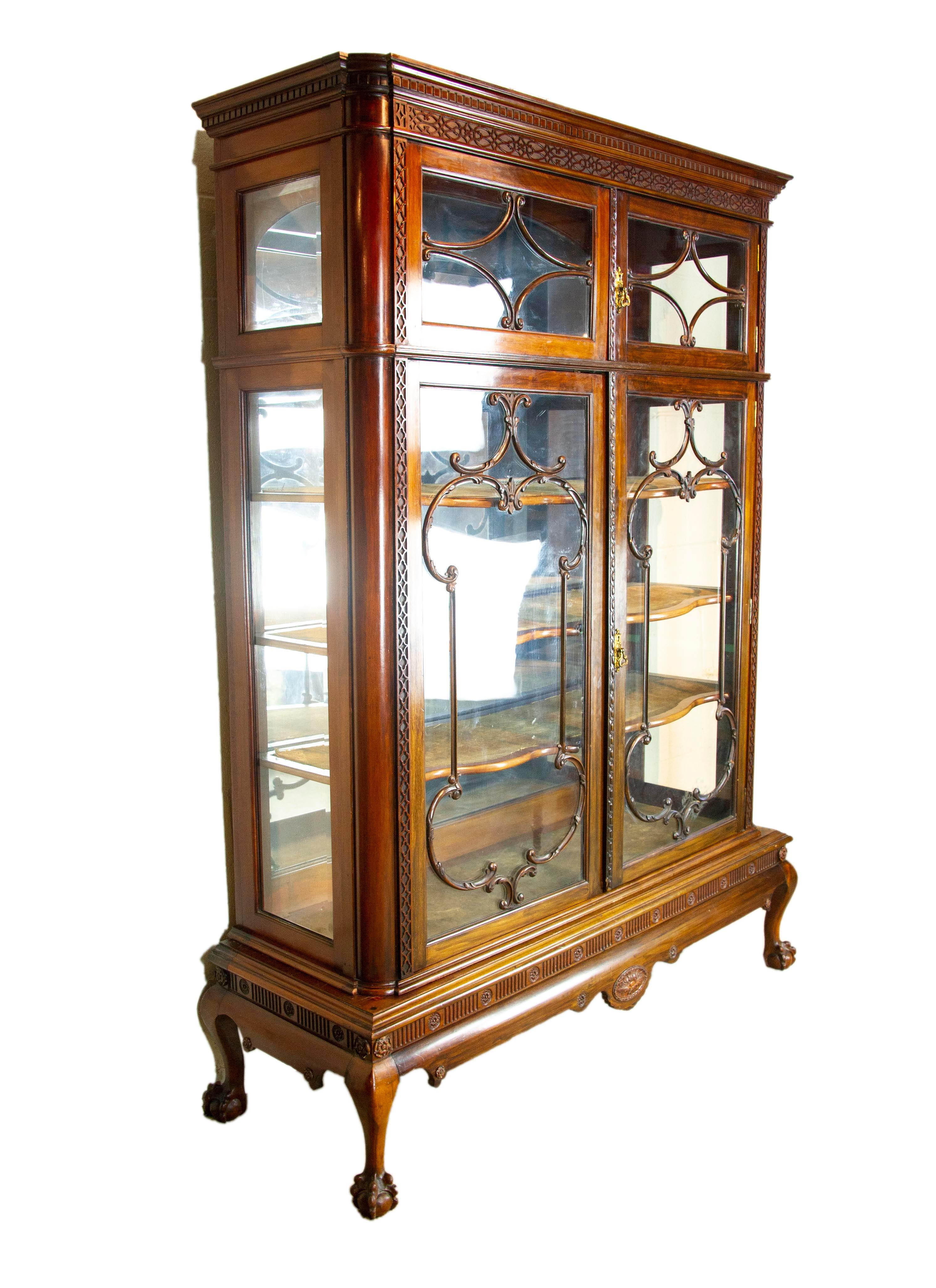 walnut china cabinet