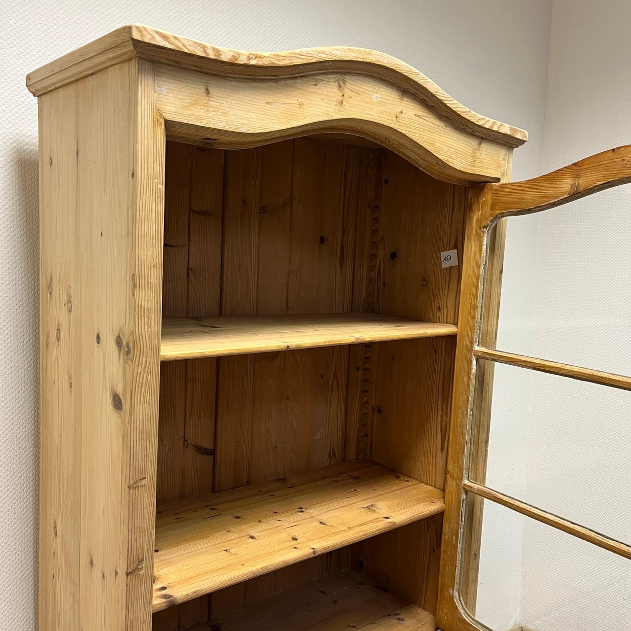 Antique display cabinet  Wilhelminian style around 1860  Spruce  Original loc For Sale 7