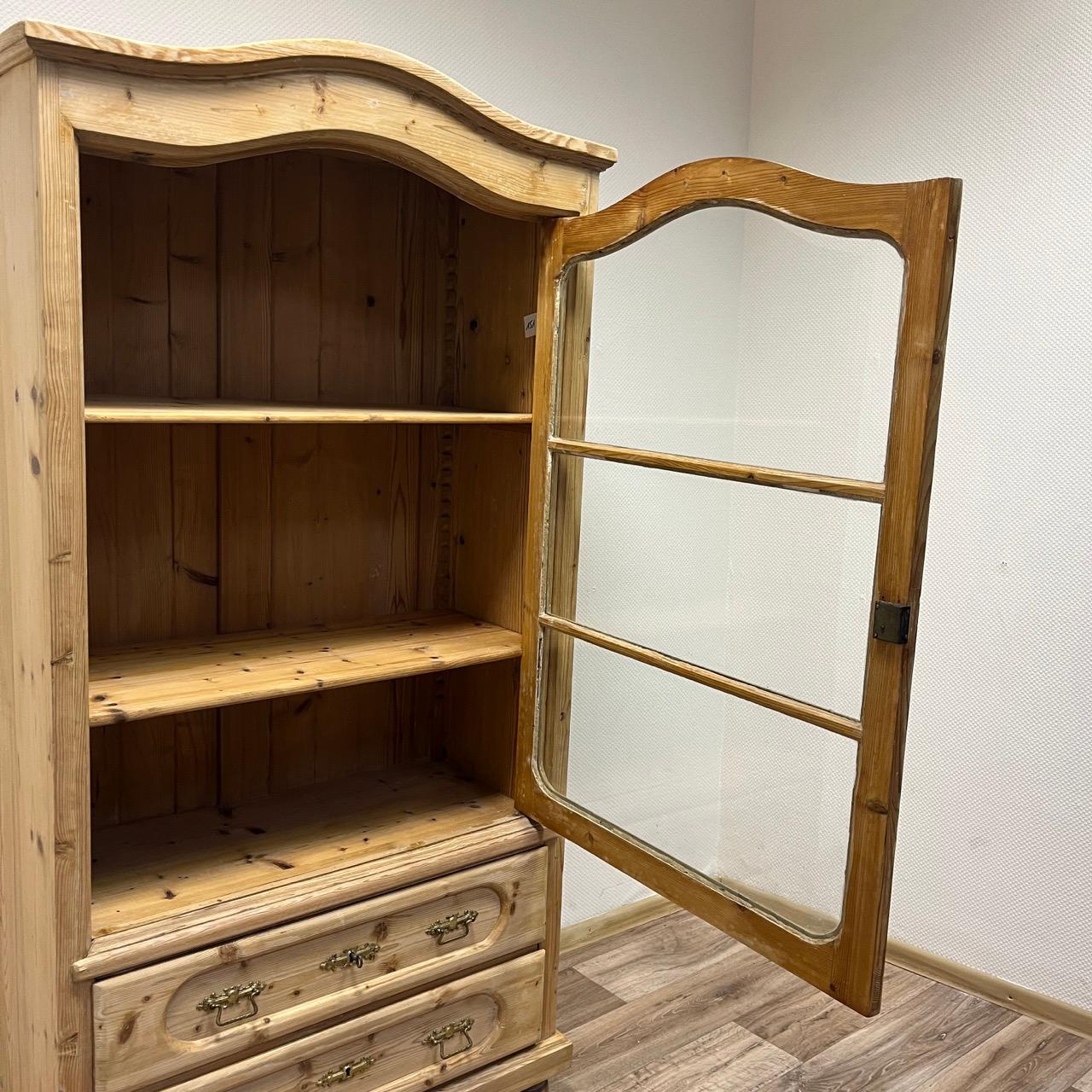 Antique display cabinet  Wilhelminian style around 1860  Spruce  Original loc For Sale 9